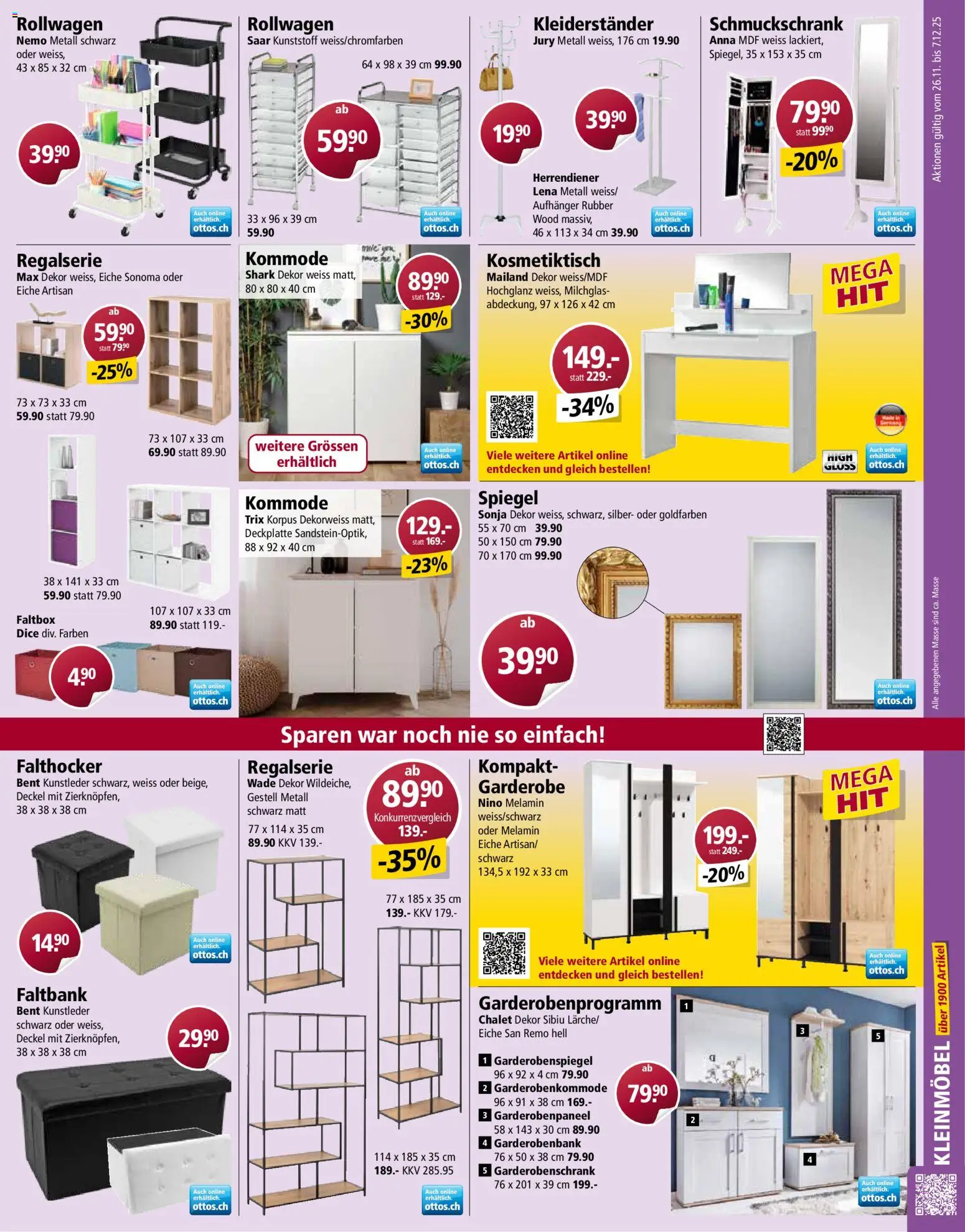 Otto's Aktionen – gültig ab 26.11.2025 | Seite: 9 | Produkte: Garderobenschrank, Kleiderständer, Kommode, Herrendiener