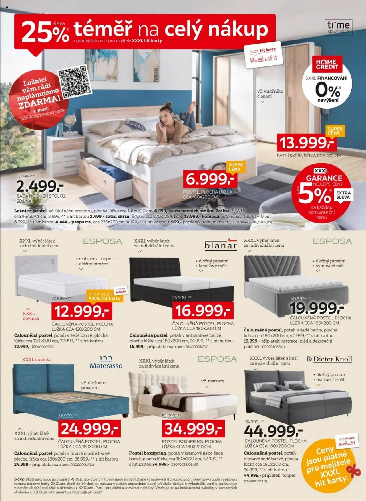 XXXLutz leták - Sleva 25 % na téměř celý nákup od 04.08.2025 | Strana: 4 | Produkty: Polštáře, Postel, Matrace, Rošt