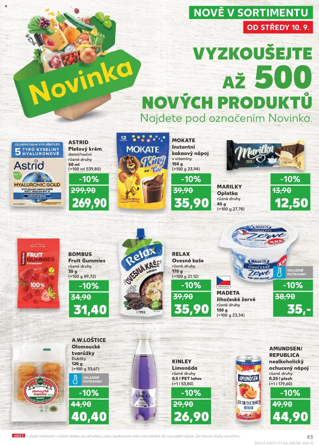 Kaufland leták od 10.09.2025 | Strana: 43 | Produkty: Tvarůžky, Plech, Republica, Kaše
