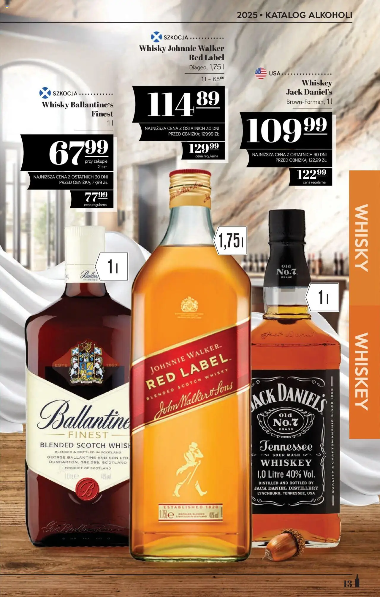POLOmarket Katalog - Alkoholi od 22.08.2025 | Strona: 13 | Produkty: Jack Daniel's, Red label, Whisky