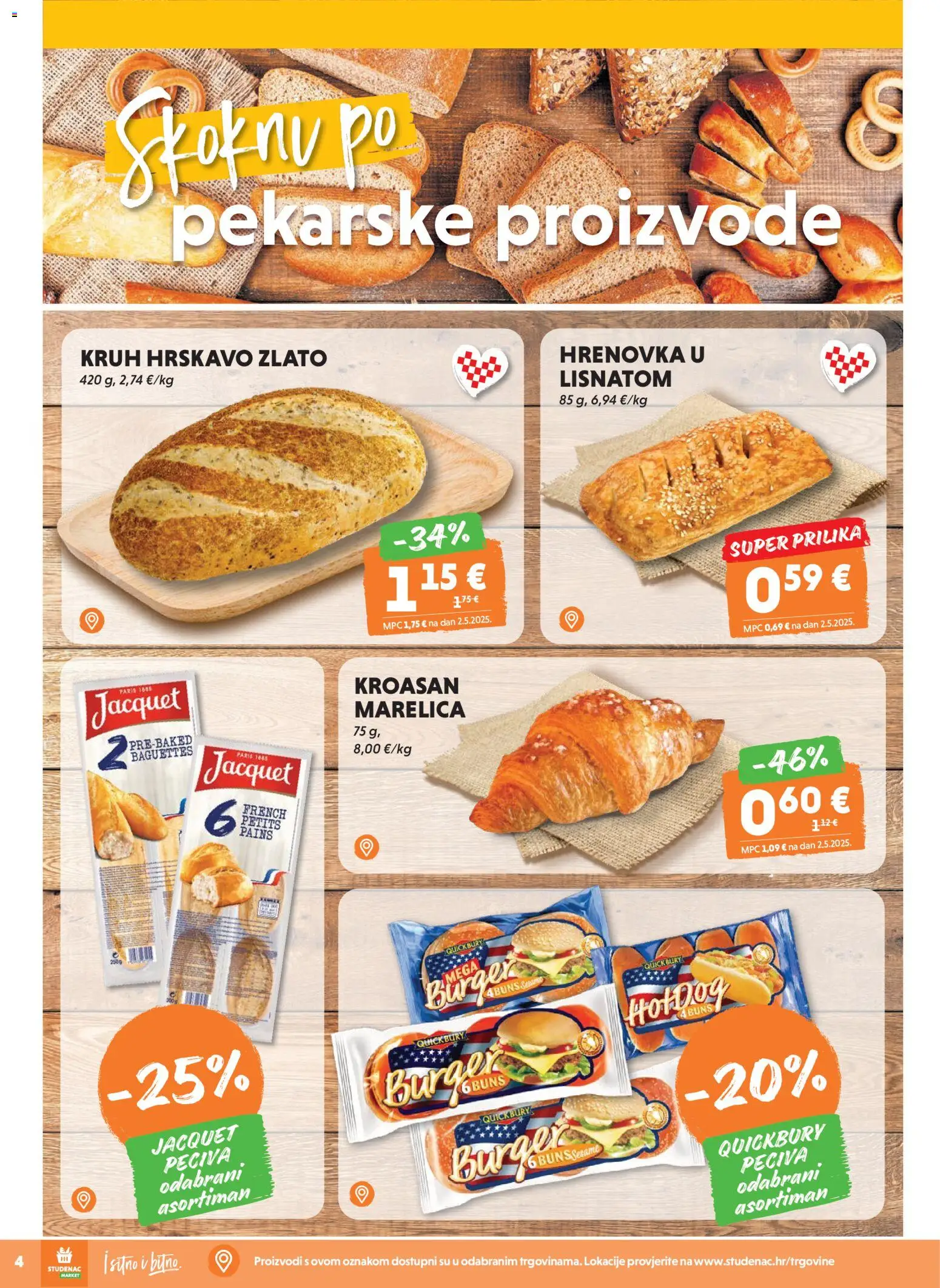 Studenac katalog | vrijedi od 18.03.2026 | Stranica: 4 | Proizvodi: Kruh, Kroasan