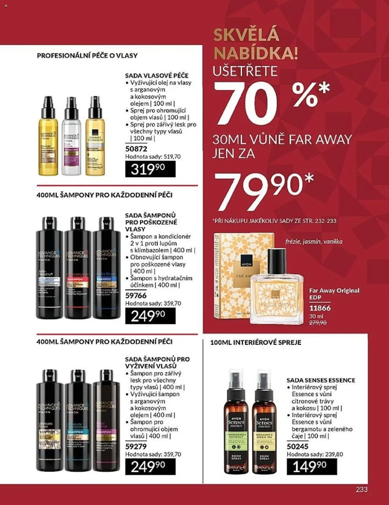 Avon katalog 12/2025 od 01.12.2025 | Strana: 233 | Produkty: Olej, Čaje, Šampon, Olej na vlasy