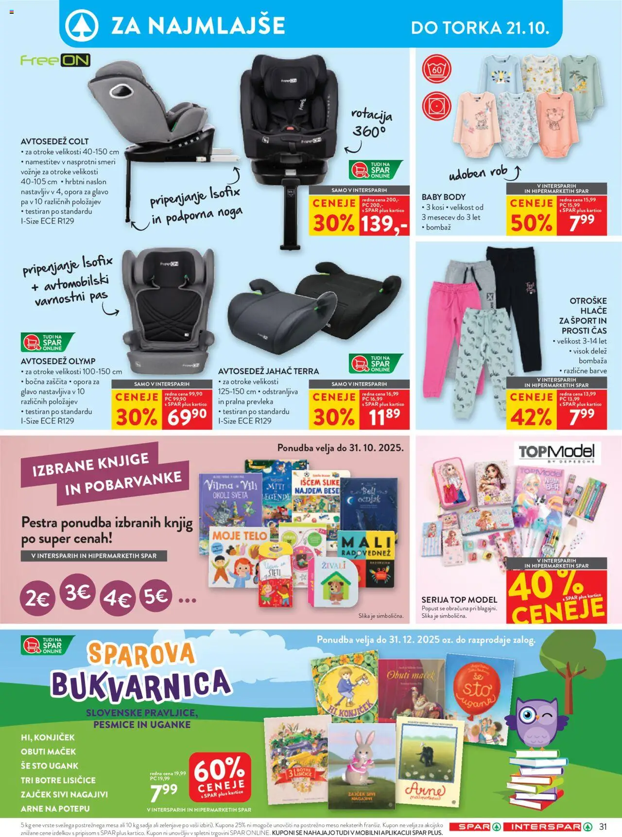 Novi Spar katalog ponudbe – veljaven od 08.10.2025 | Stran: 31 | Izdelki: Prevleka, Hlace, Pas