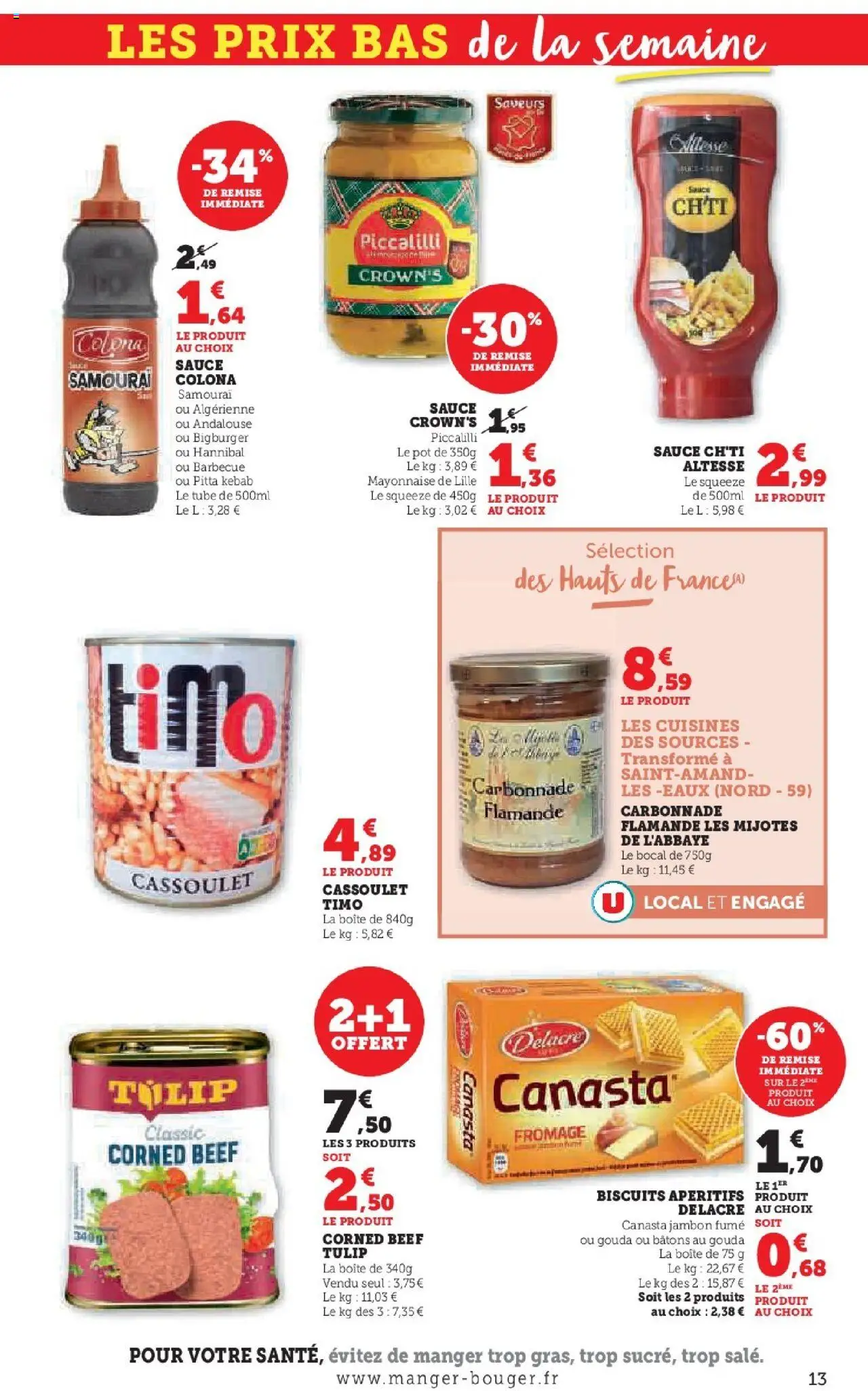 {H1} | Page: 13 | Produits: Barbecue, Mayonnaise, Gouda, Biscuits