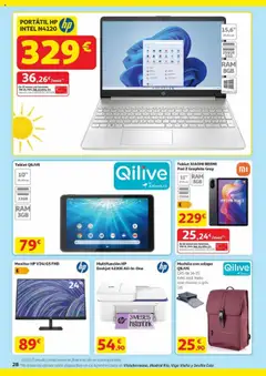 Alcampo - Canarias │ válido desde el 14.08.2025 | Página: 28 | Productos: Portátil HP, Mochila, Tablet, Monitor