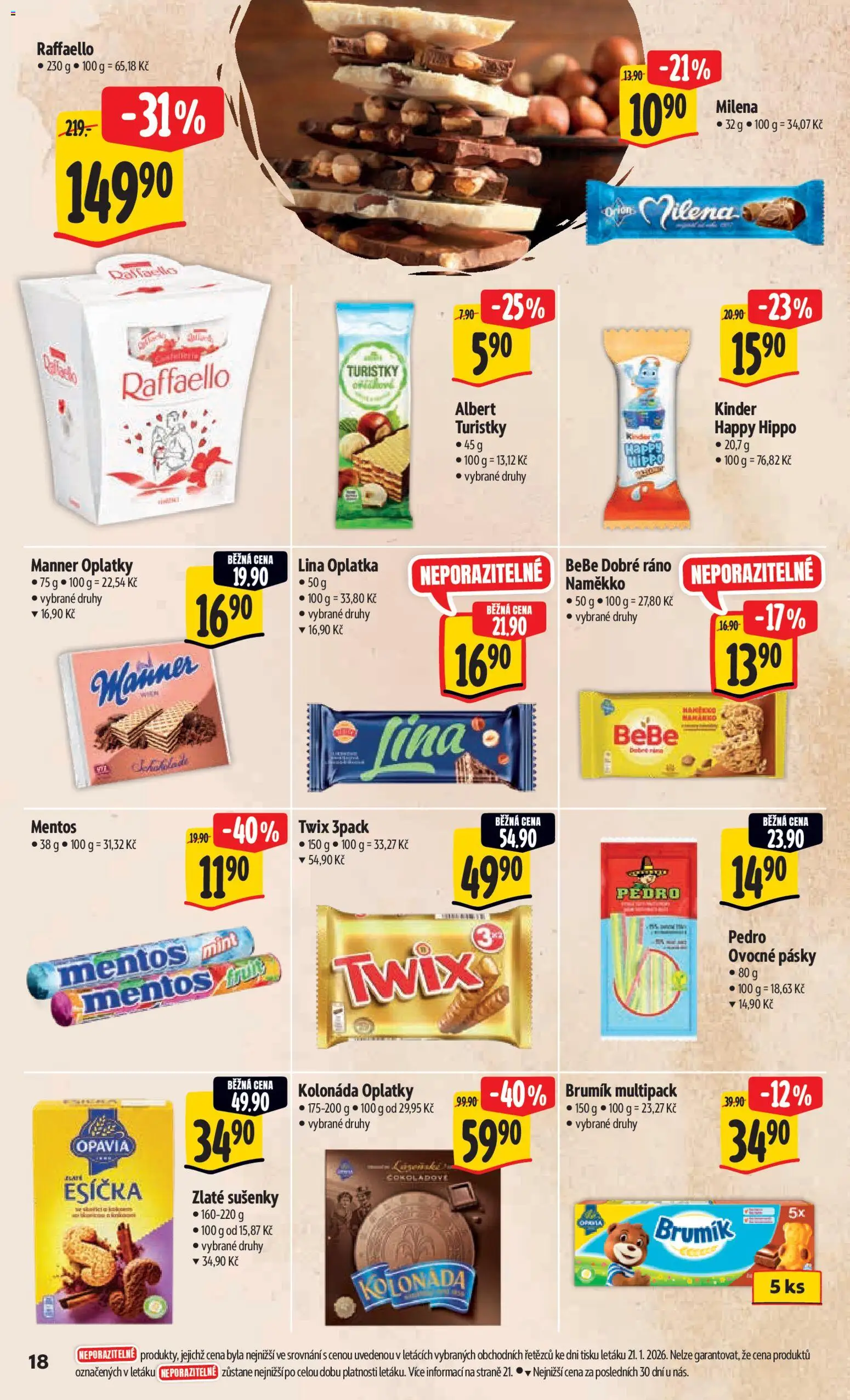 Albert leták - Hypermarket od 28.01.2026 | Strana: 25 | Produkty: Oplatky, Brumik, Bebe, Sušenky