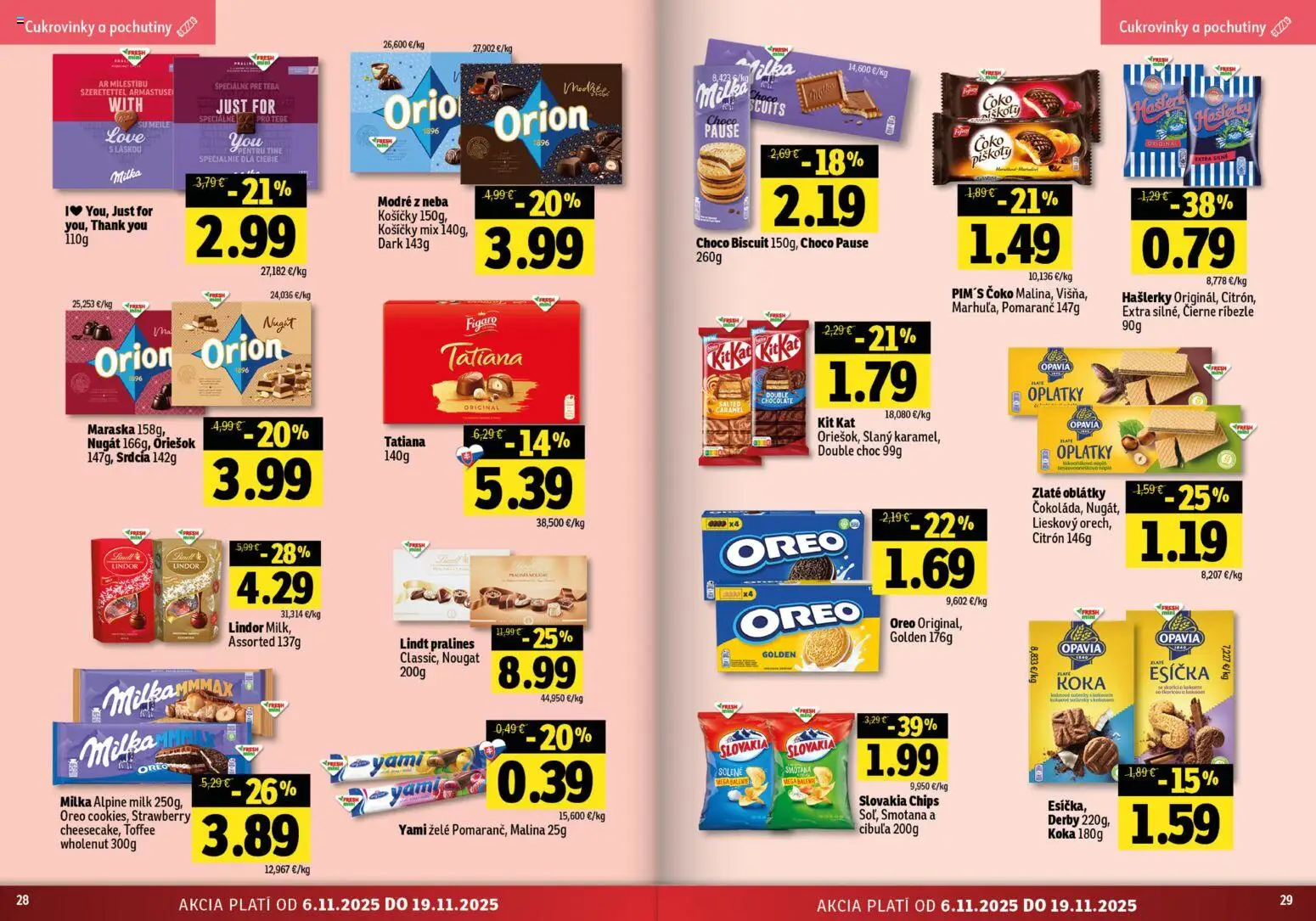 Nové Fresh akcie – leták je platný od 06.11.2025 | Strana: 15 | Produkty: Ríbezle, Smotana, Lindor, Cibuľa