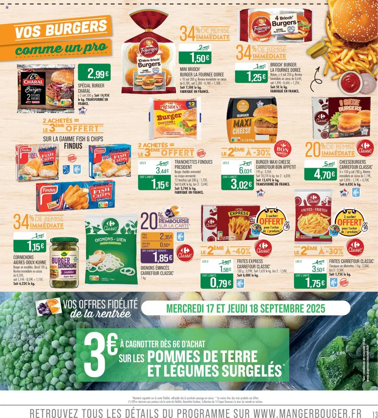  | Page: 13 | Produits: Frites, Oignons, Crème, Pommes de terre