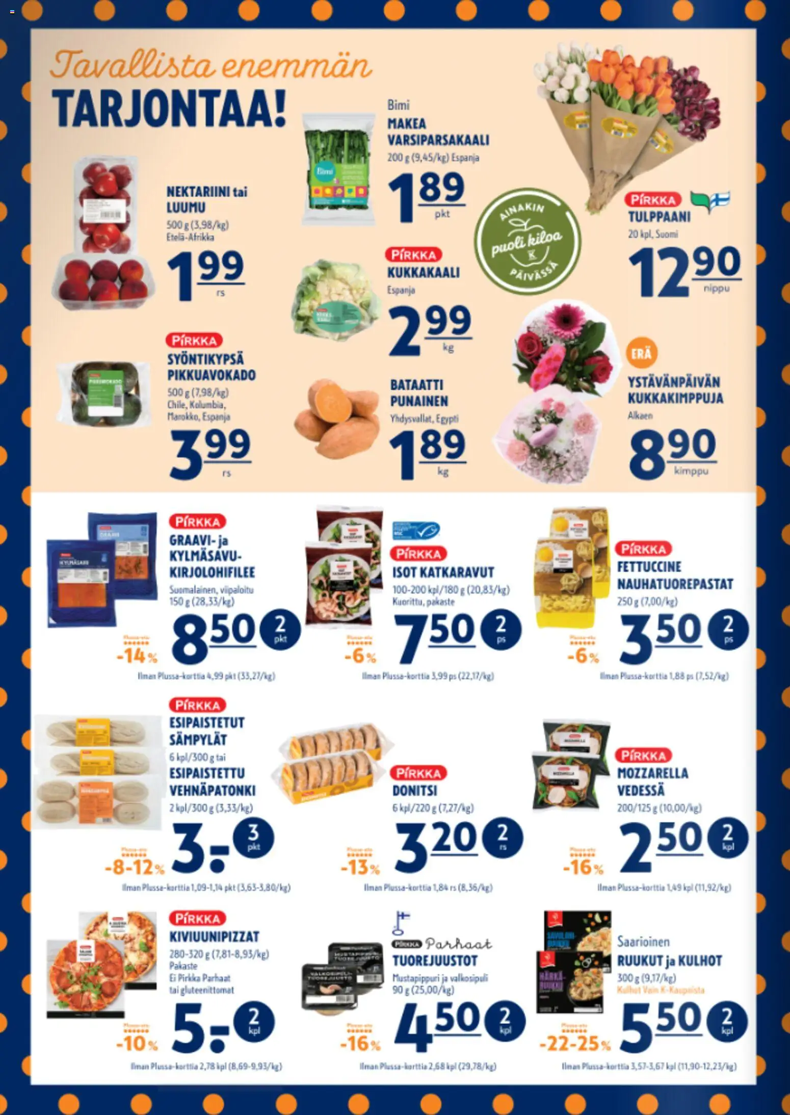 K-Supermarket tarjoukset – voimassa 12.02.2026 alkaen | Sivu: 2 | Tuotteet: Luumu, Nektariini, Bataatti, Kukkakaali