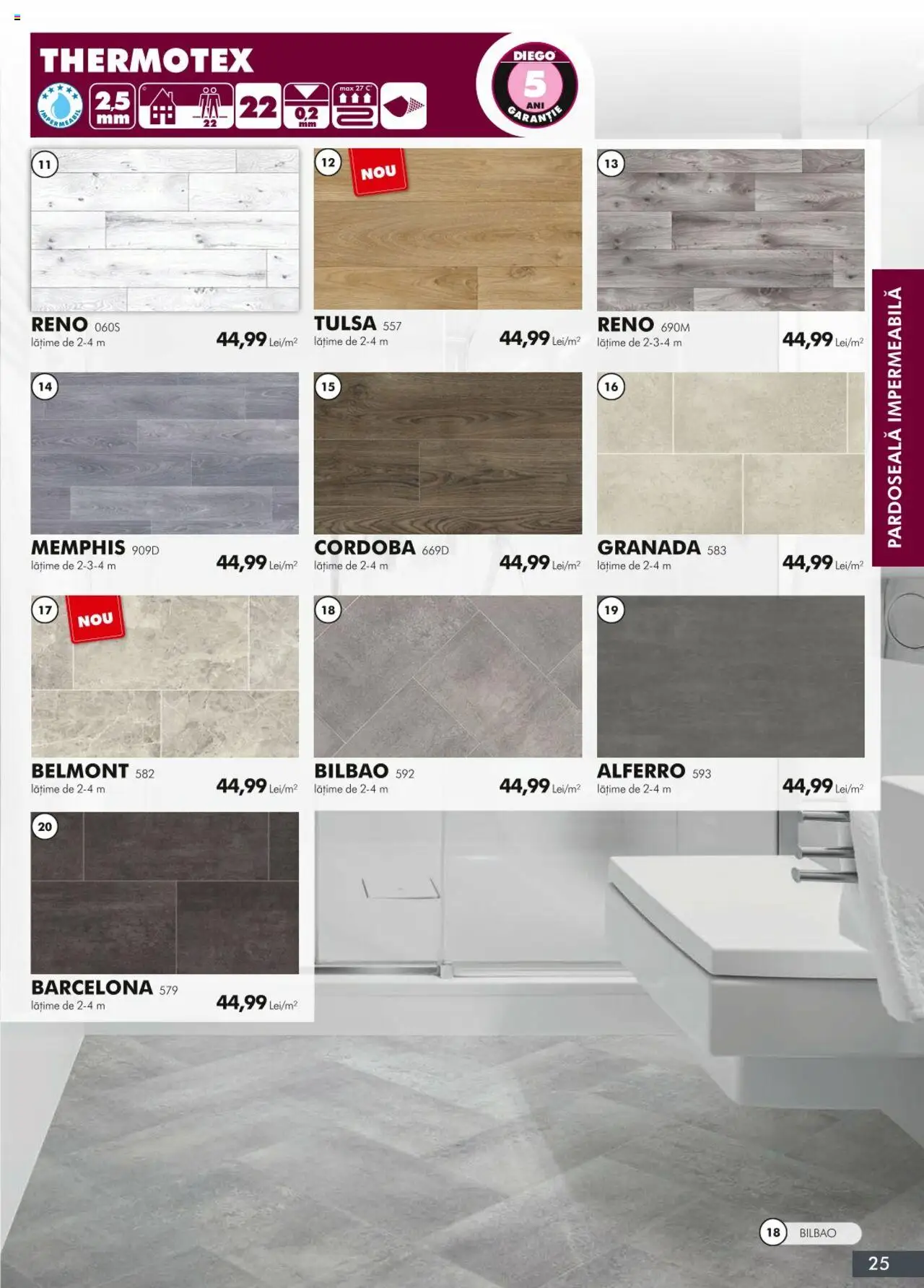 Noul catalog Diego – valabil de la 01.04.2024 | Pagină: 25 | Produse: Pardoseală