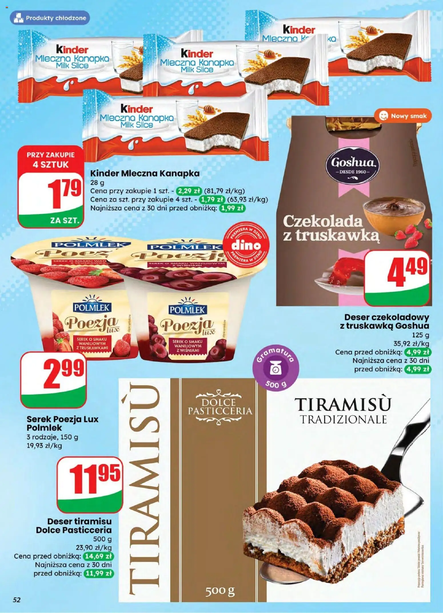 Dino gazetka od 04.03.2026 | Strona: 52 | Produkty: Serek, Tiramisu, Czekolada
