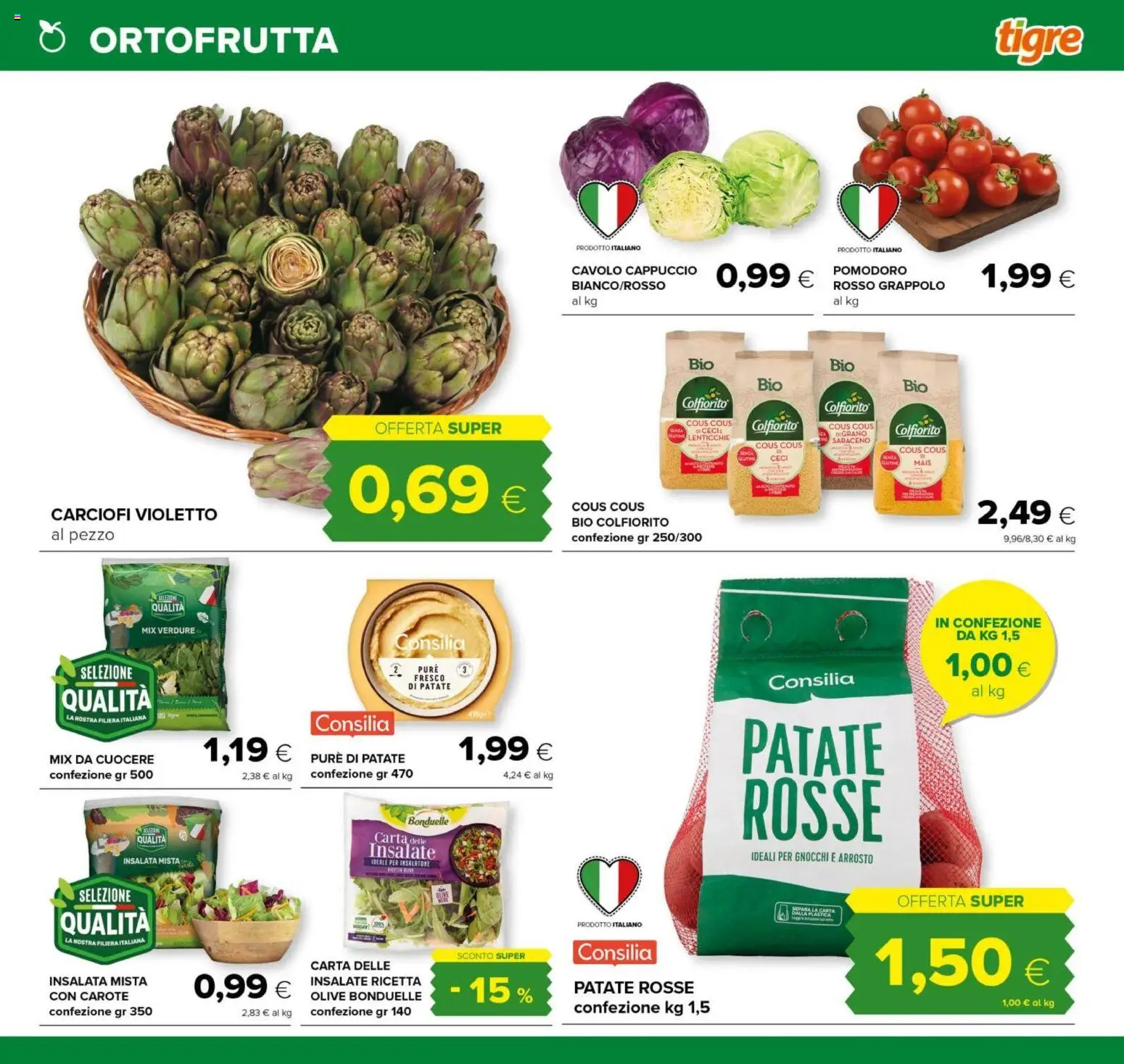 Volantino Tigre del 26.02.2026 | Pagina: 7 | Prodotti: Patate, Lenticchie, Carote, Cavolo