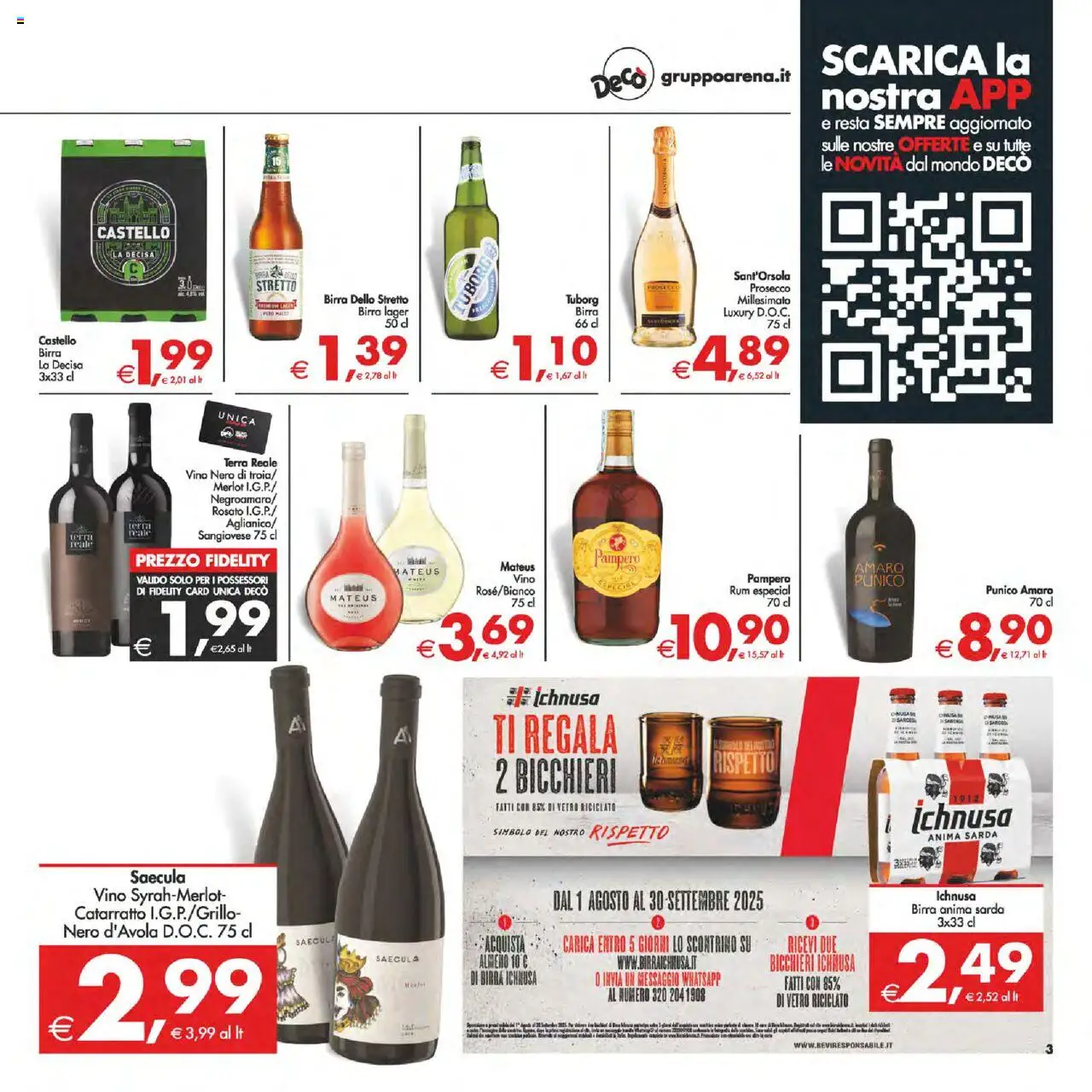Volantino Decò del 22.08.2025 | Pagina: 3 | Prodotti: Birra, Vino, Amaro, Terra