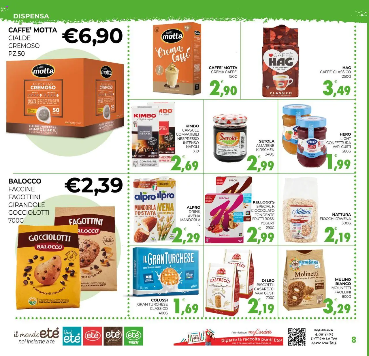 Volantino Eté del 25.07.2025 | Pagina: 8 | Prodotti: Crema, Caffè, Tè, Frollini