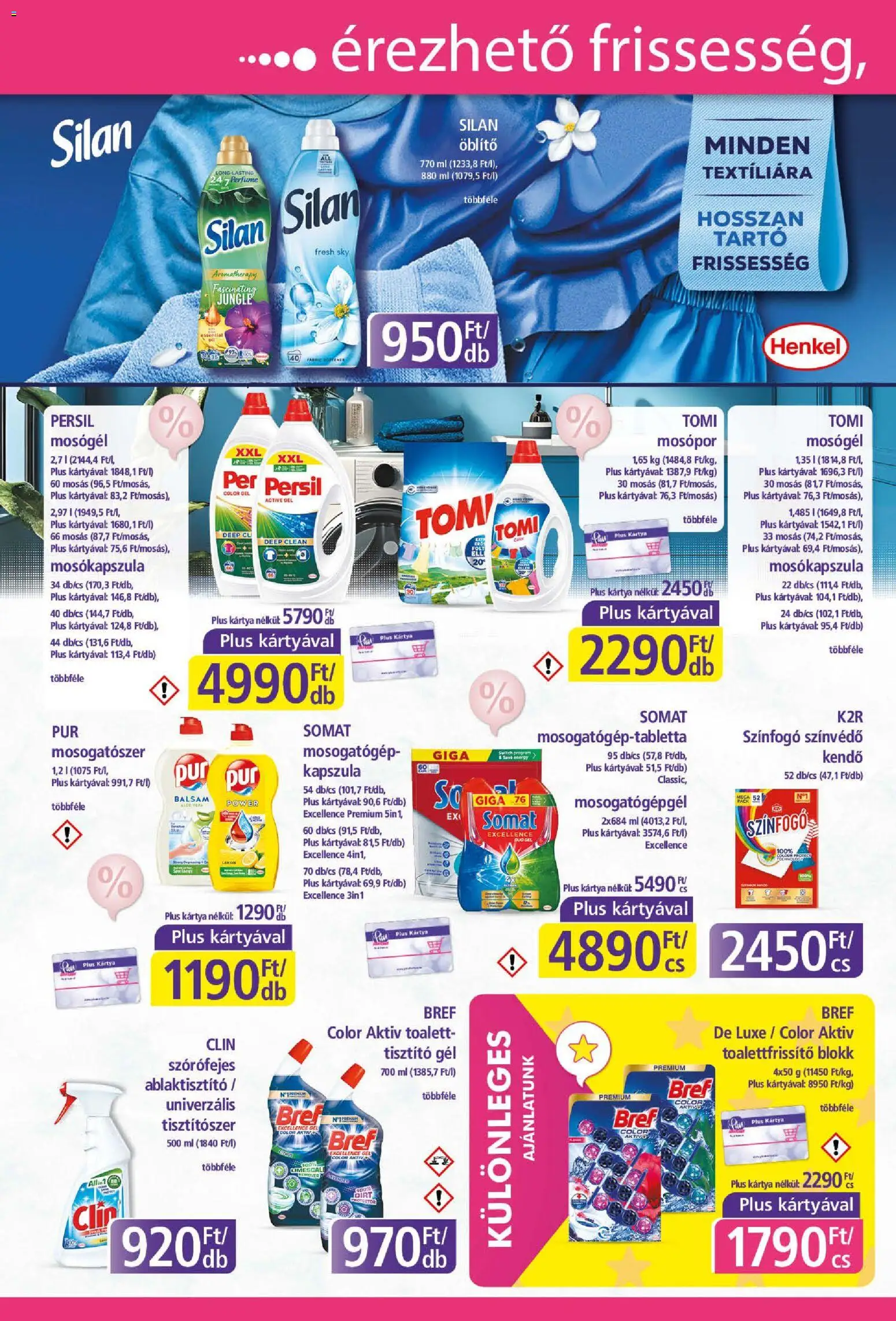 Plus Market akciós ujság - amely érvényes a következő dátumtól: 06.11.2025 | Oldal: 2 | Termékek: Somat, Mosogatógép, Mosópor, Mosogatószer