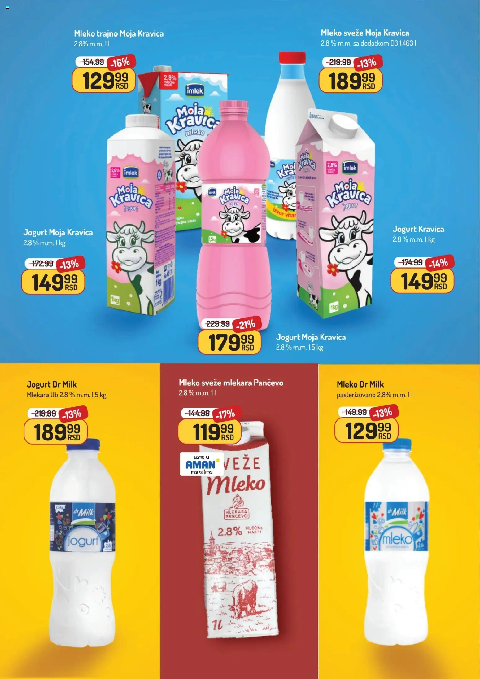 Aman katalog - važi od 05.01.2026 | Strana: 12 | Proizvode: Moja kravica, Mleko, Jogurt