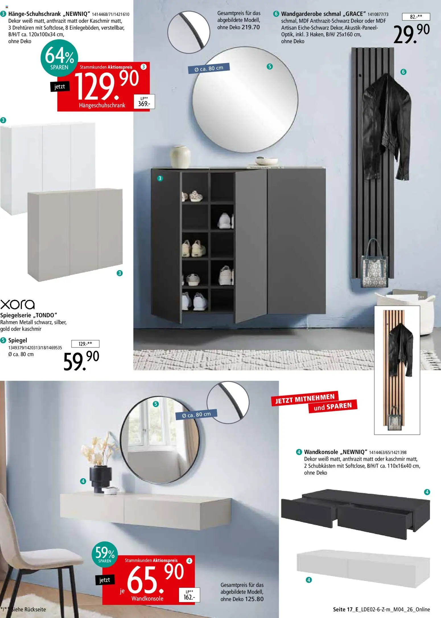 Zurbrüggen Prospekt 	 – gültig ab 22.02.2026 | Seite: 33 | Produkte: Spiegel, Wandgarderobe