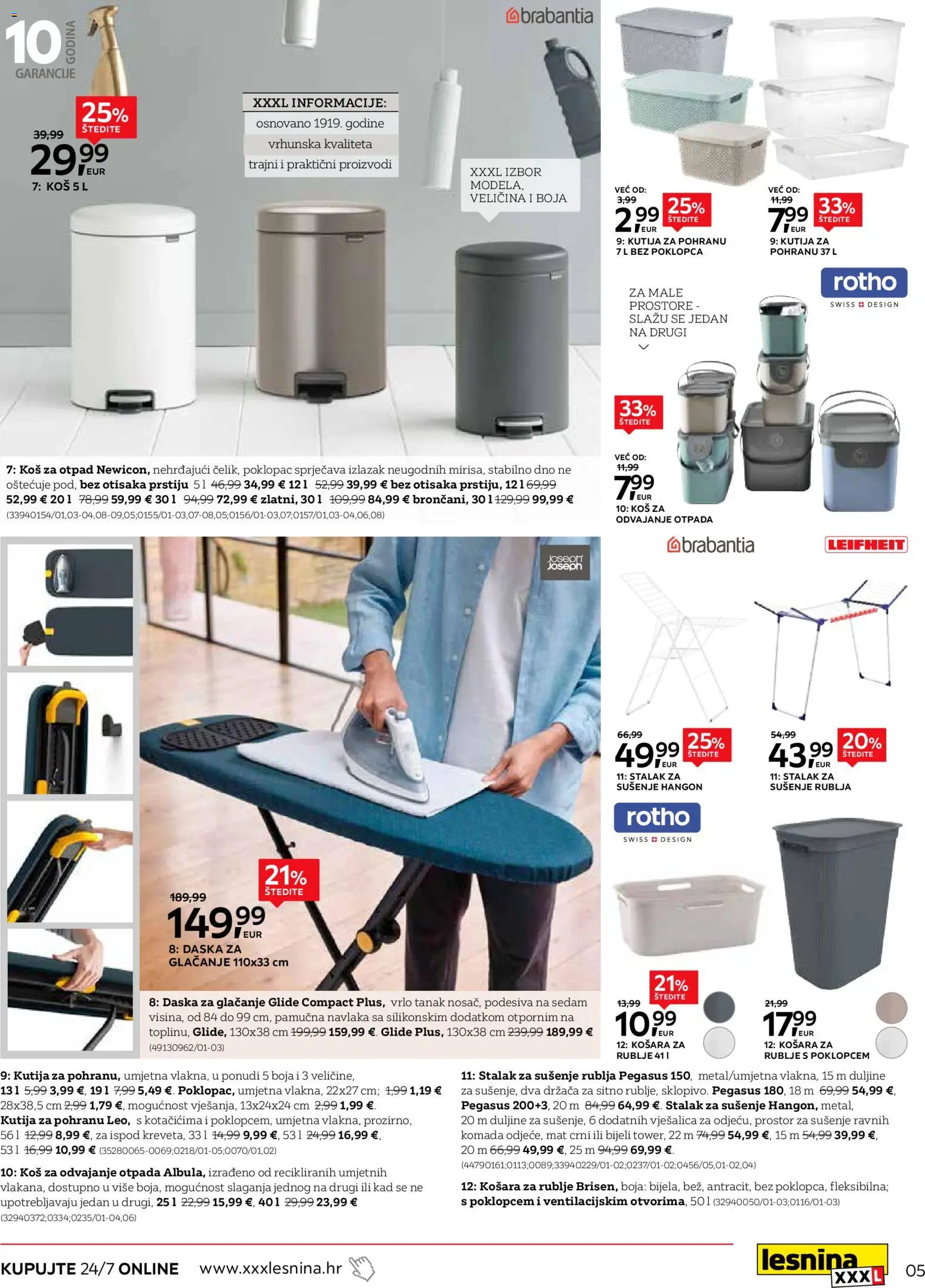 Lesnina katalog | vrijedi od 24.02.2026 | Stranica: 5 | Proizvodi: Košara, Vješalica, Košara za rublje, Daska za glačanje