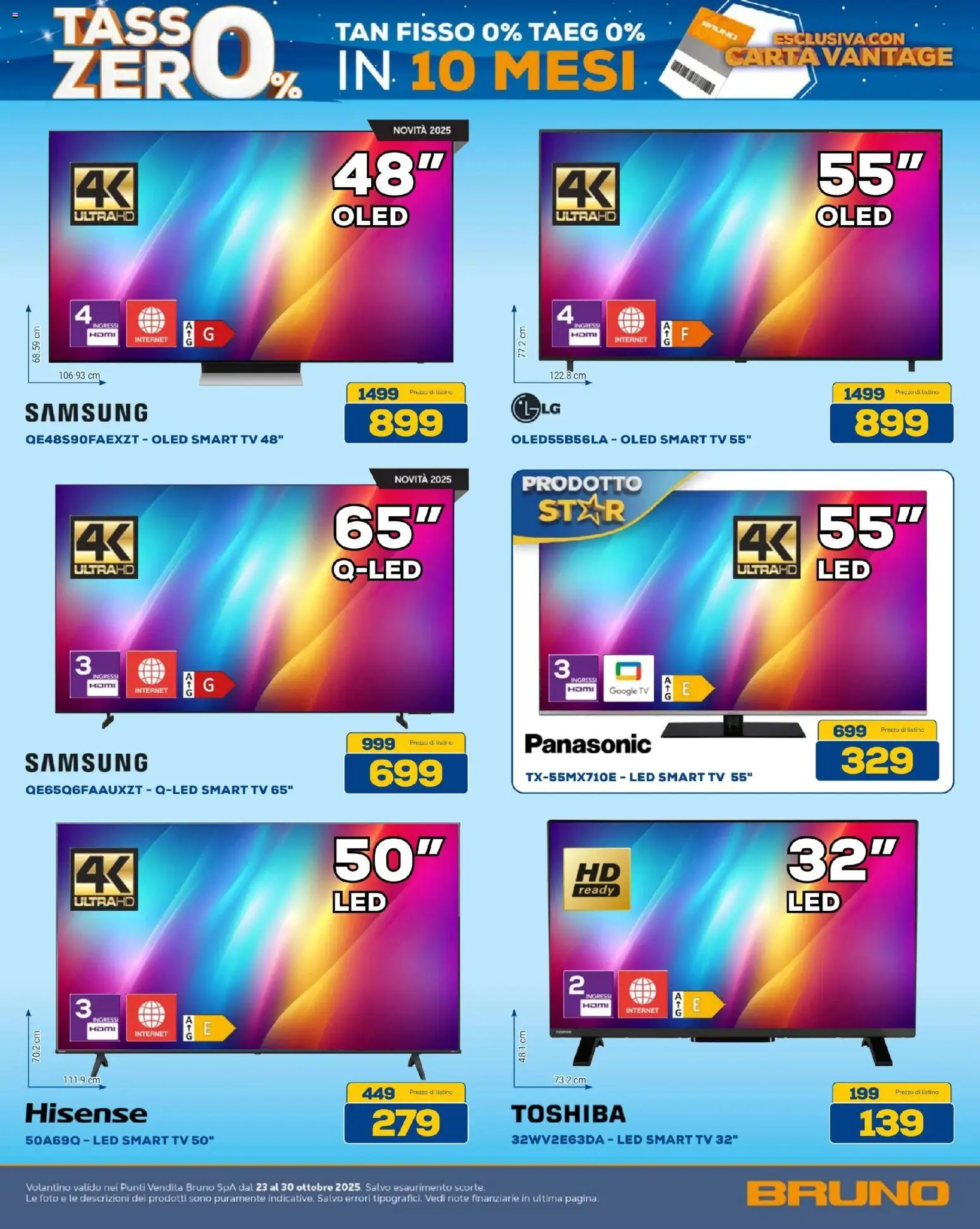 Volantino BRUNO del 23.10.2025 | Pagina: 8 | Prodotti: smart TV, TV, Samsung