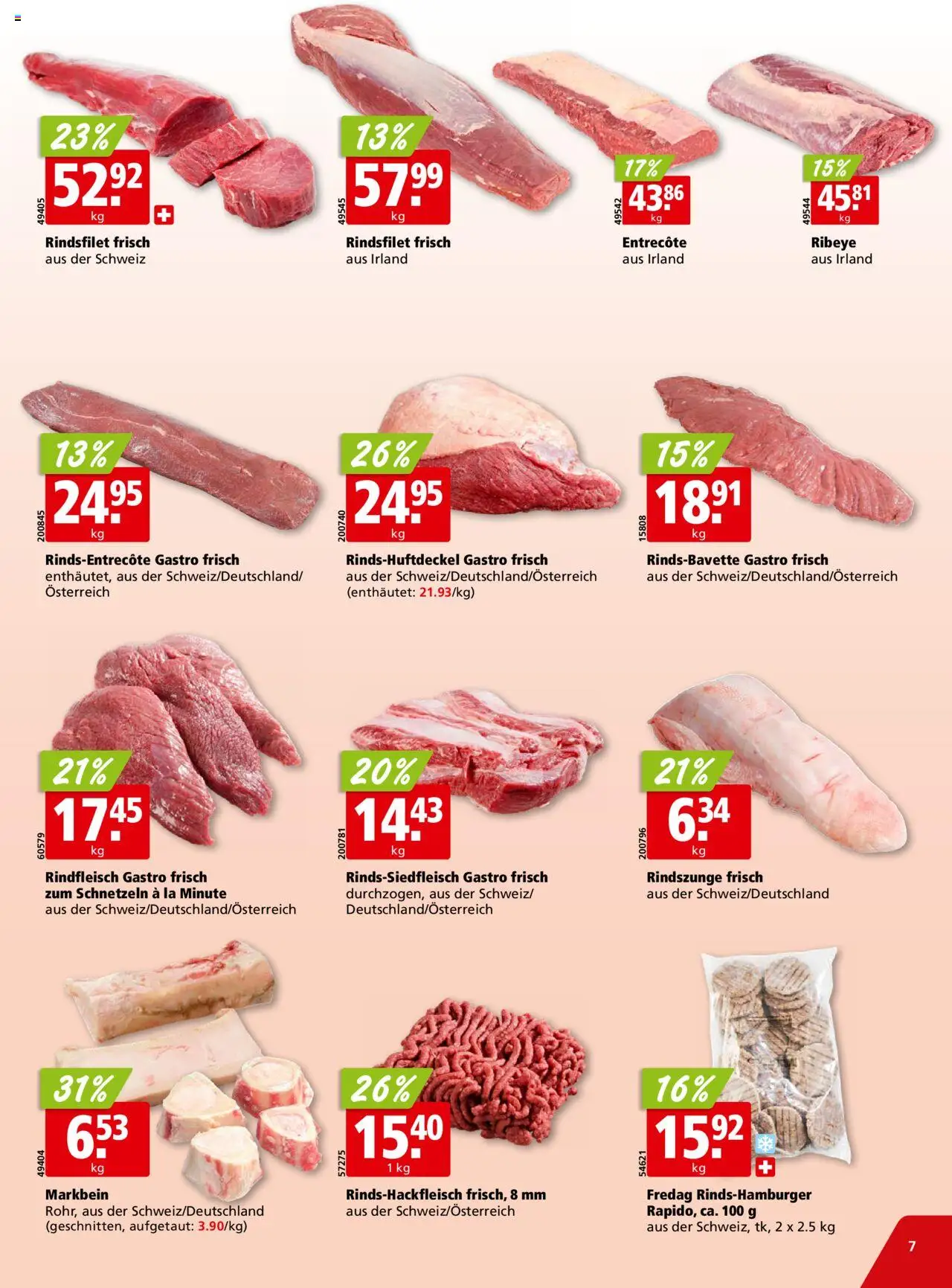 Aligro Aktionen – gültig ab 15.09.2025 | Seite: 7 | Produkte: Rindfleisch