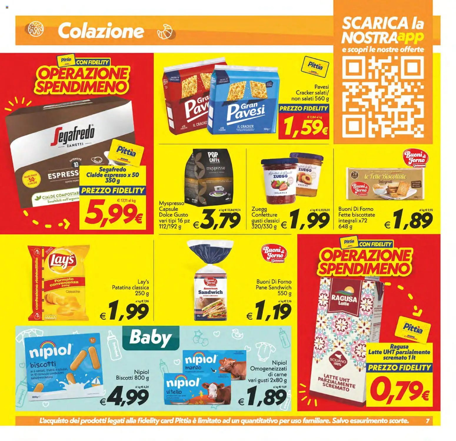 Volantino SuperConveniente del 13.02.2026 | Pagina: 7 | Prodotti: Pane, Caffè, Manzo, Fette biscottate