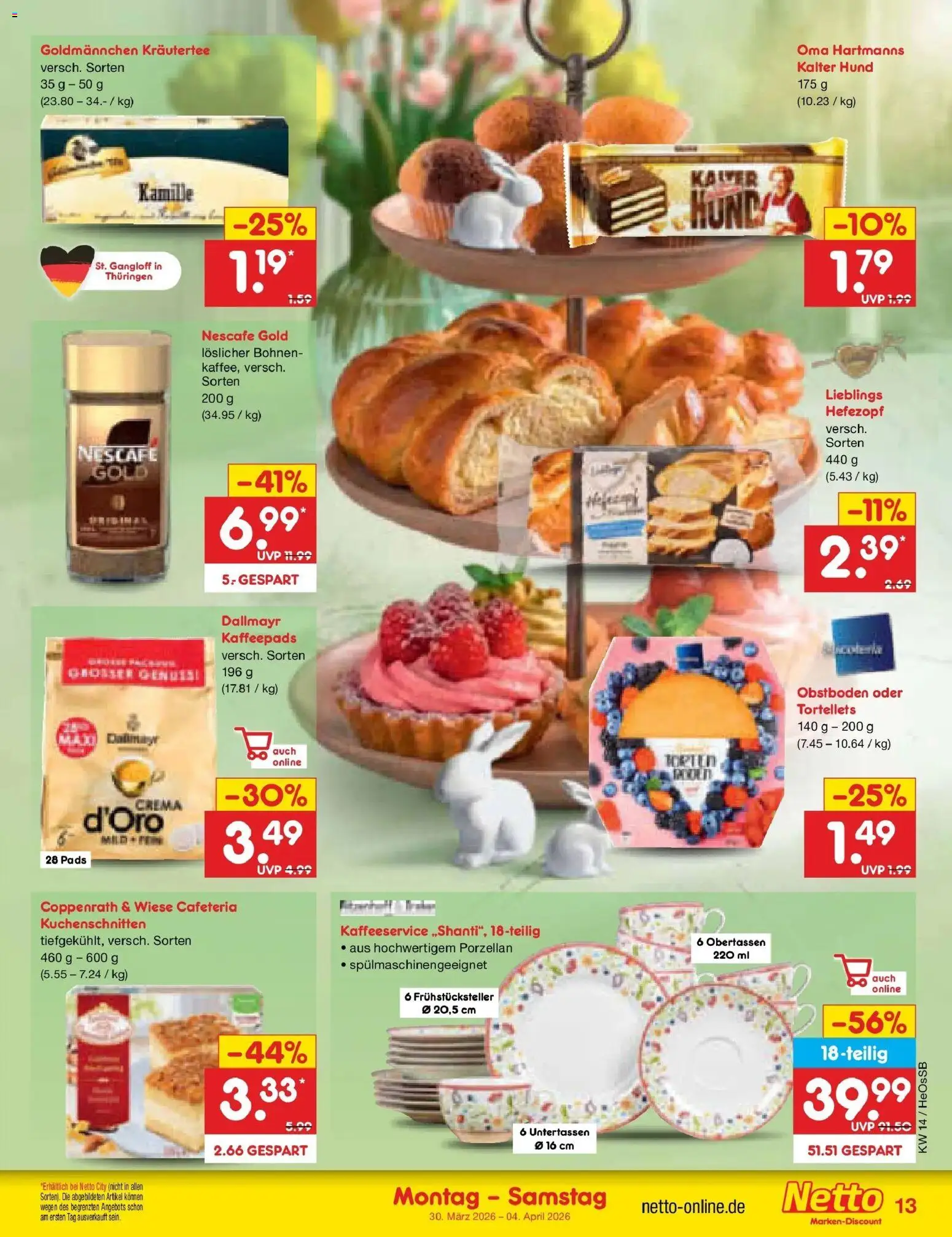 Netto Marken-Discount Prospekt Kröpelin	 – gültig ab 29.03.2026 | Seite: 15 | Produkte: Kaffeepads, Nescafe, Dallmayr, Nescafe gold