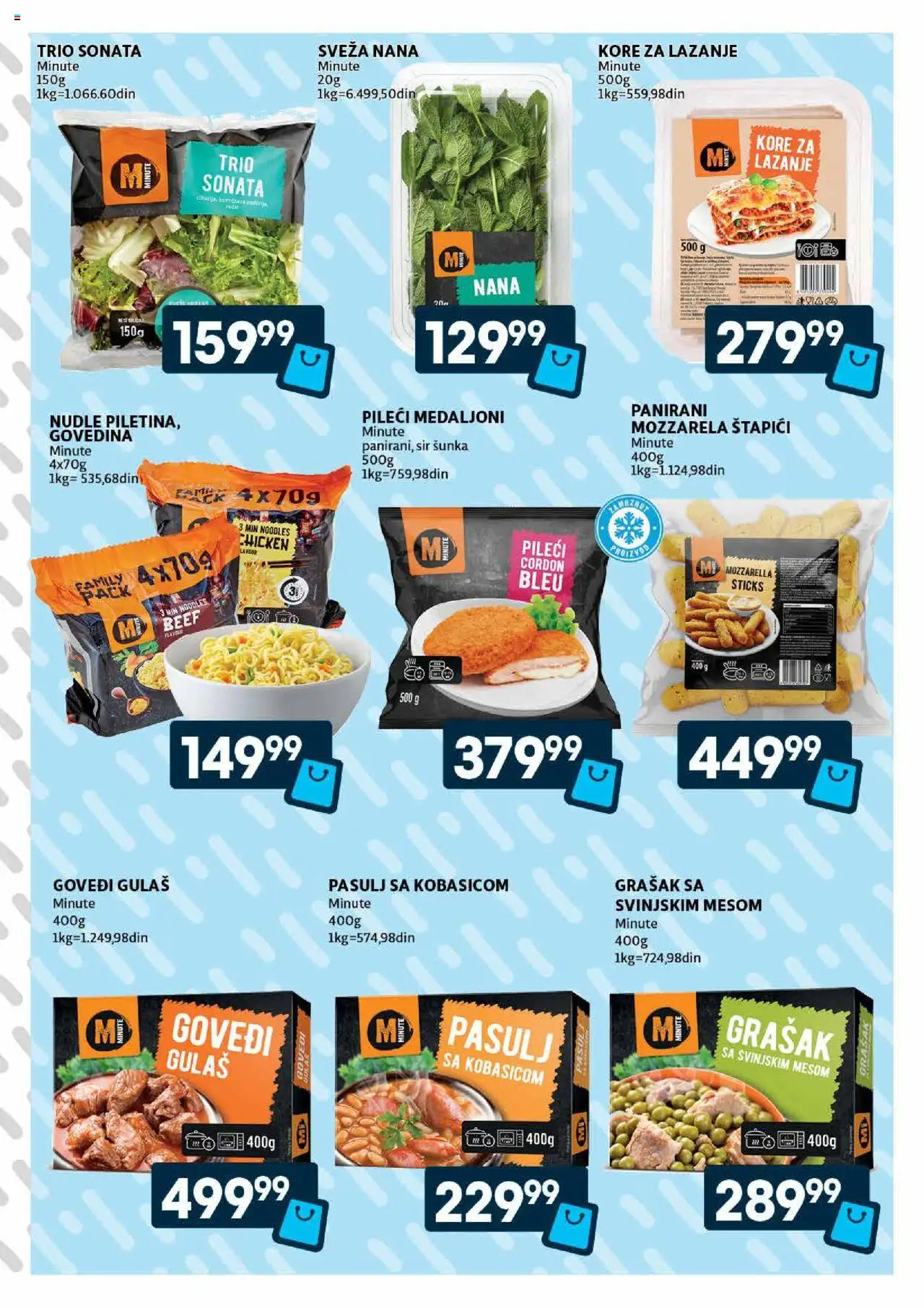 Idea katalog - važi od 07.08.2025 | Strana: 5 | Proizvode: Grašak, Lazanje, Šunka, Nudle
