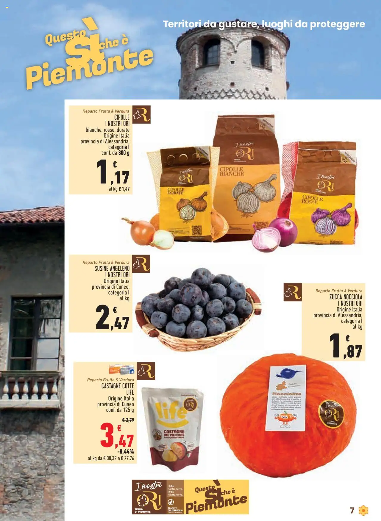 Volantino Conad del 09.10.2025 | Pagina: 7 | Prodotti: Cipolle, Frutta, Zucca, Susine