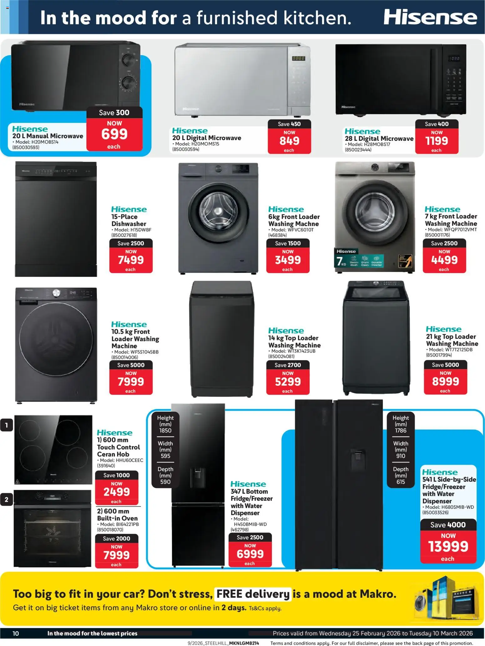 New Makro catalogue – valid from 25.02.2026 | Page: 10 | Products: Oven, Hob, Dishwasher, Water