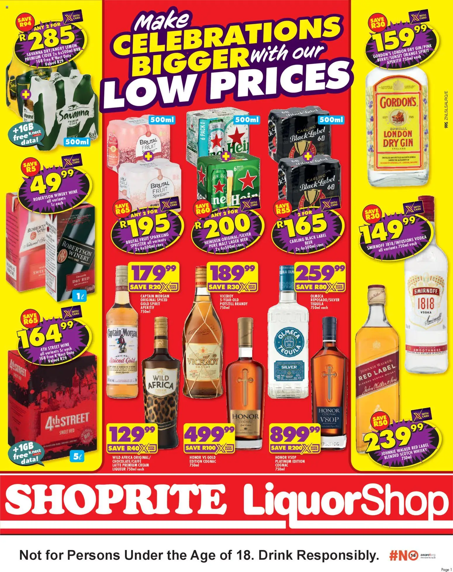 New Shoprite catalogue – valid from 25.03.2026 | Page: 1 | Products: Beer, Cream, Lemon, Ensalada de quino