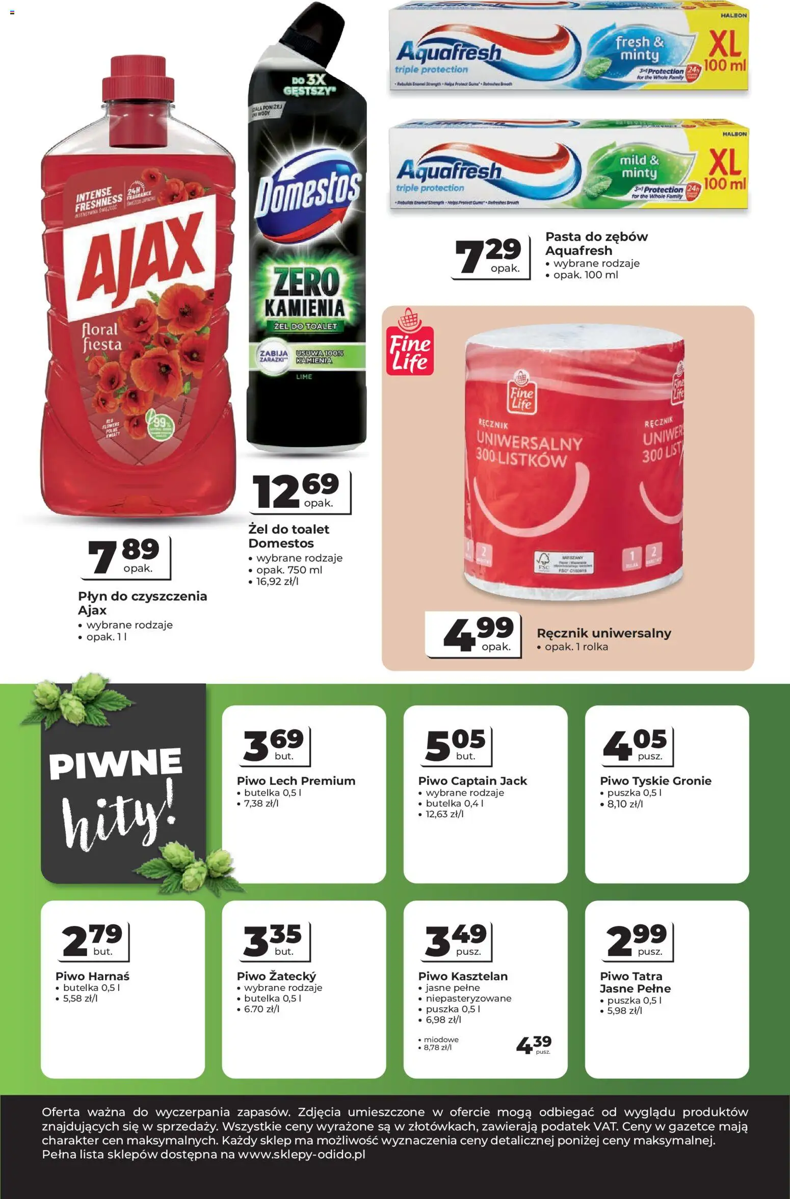 Odido gazetka od 04.03.2026 | Strona: 8 | Produkty: Tyskie, Domestos, Harnaś, Piwo