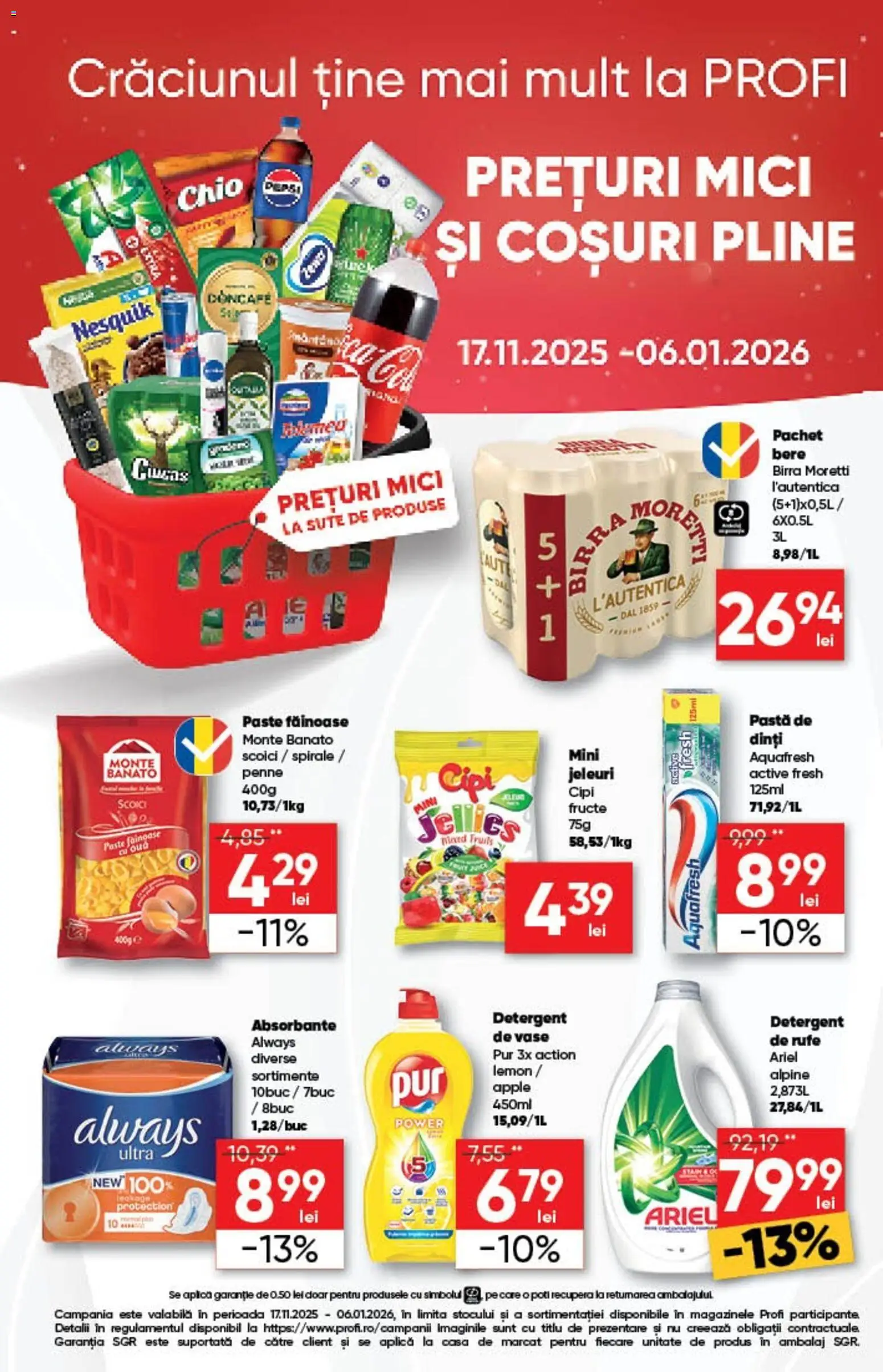 Noul catalog Profi – valabil de la 12.11.2025 | Pagină: 14 | Produse: Detergent de vase, Mici, Apple, Bere