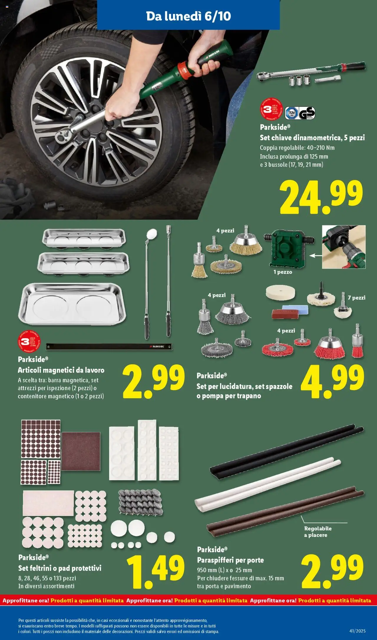 Volantino Lidl del 06.10.2025 | Pagina: 41 | Prodotti: Pavimento, Trapano, Contenitore, Feltrini