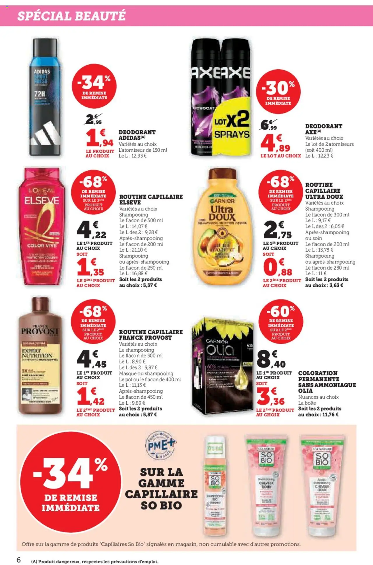  | Page: 6 | Produits: Coloration, Shampooing, Masque, Déodorant