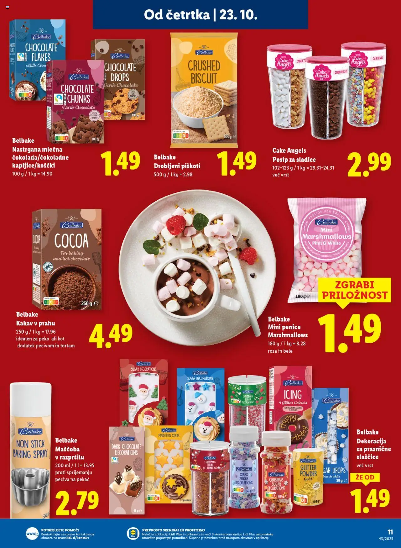 Novi Lidl katalog ponudbe – veljaven od 23.10.2025 | Stran: 15 | Izdelki: Kakav, Piskoti