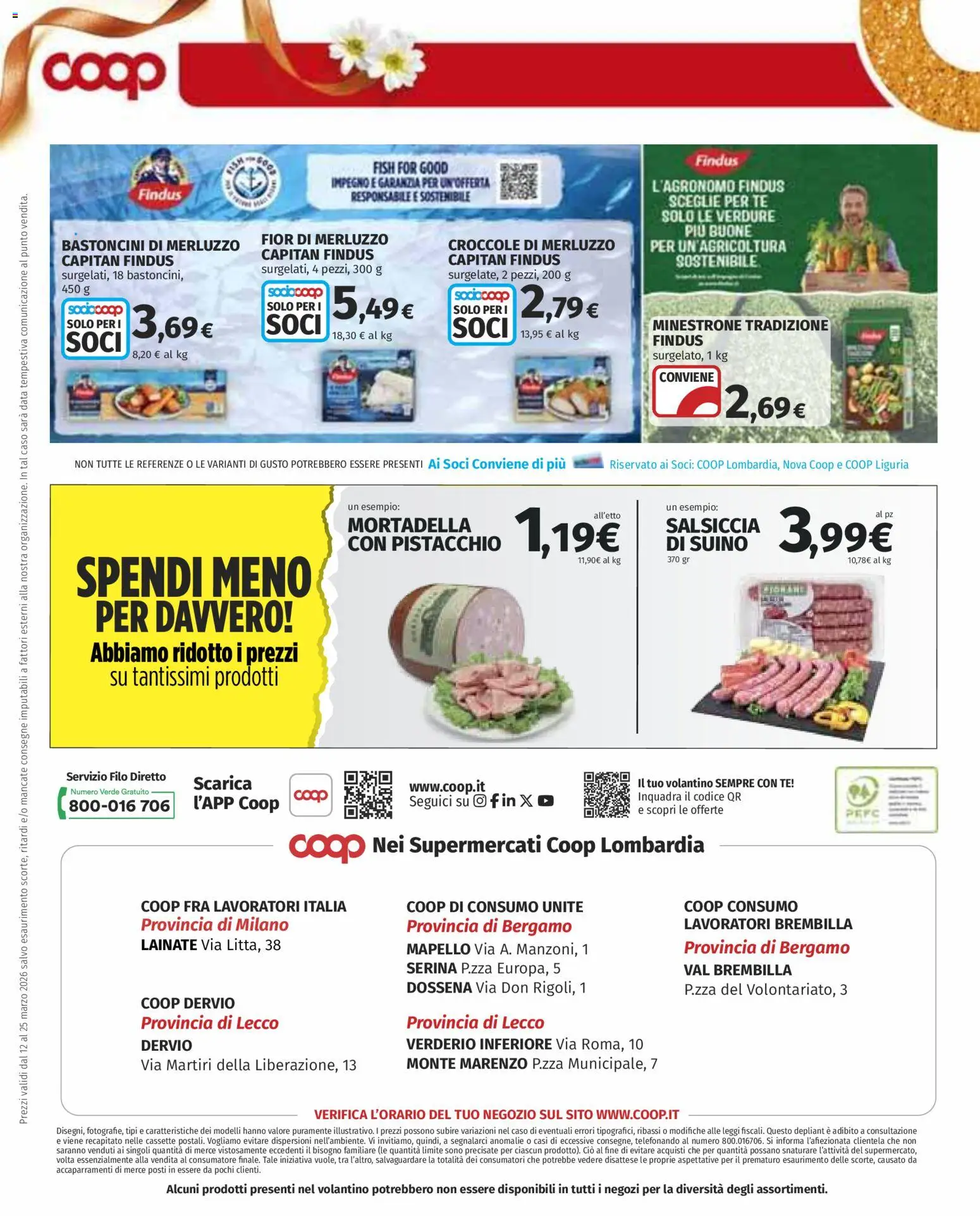 Volantino COOP del 12.03.2026 | Pagina: 10 | Prodotti: Tè, Verdure, Suino, Mortadella