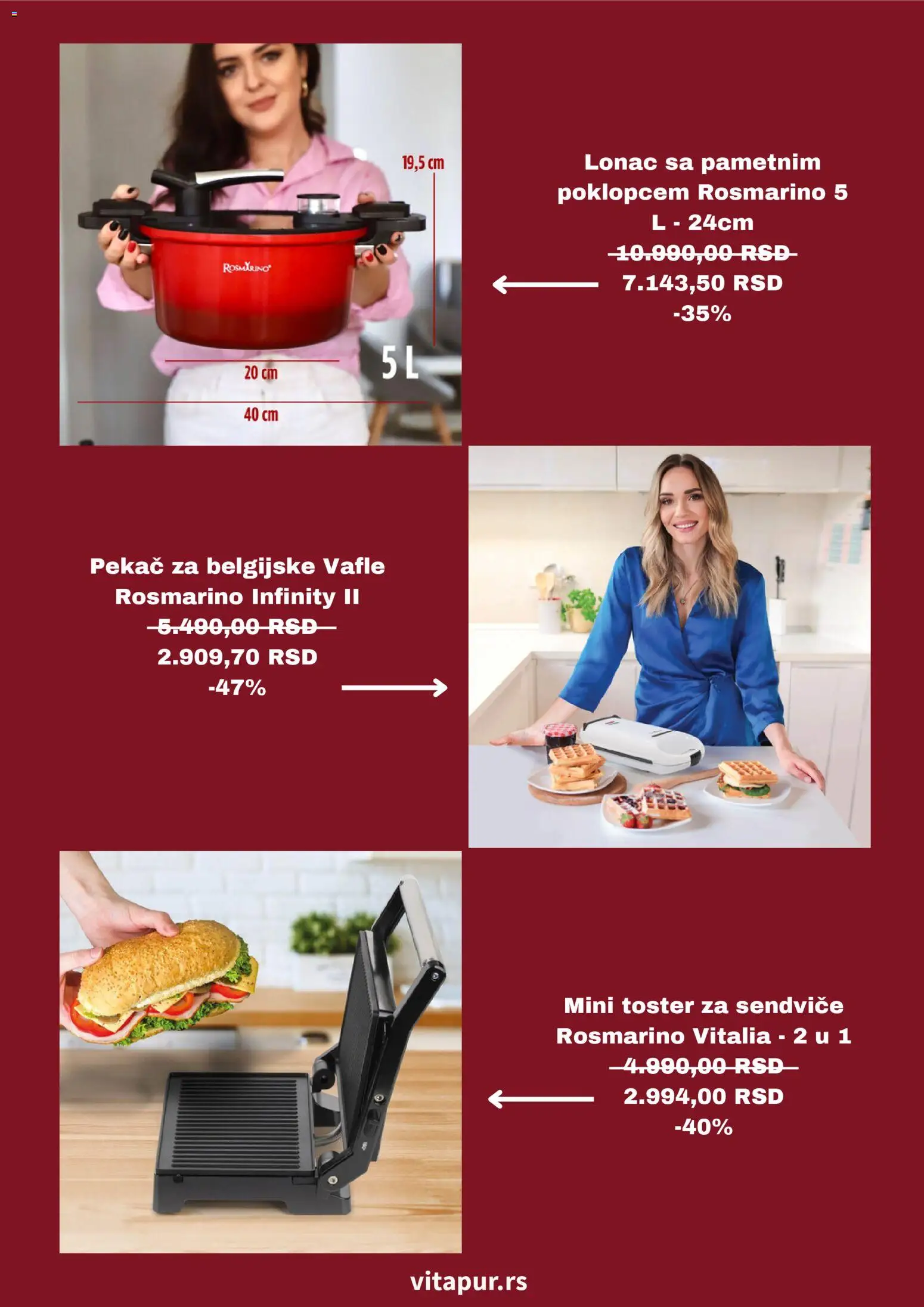 Vitapur katalog - važi od 08.01.2026 | Strana: 5 | Proizvode: Toster, Pekač