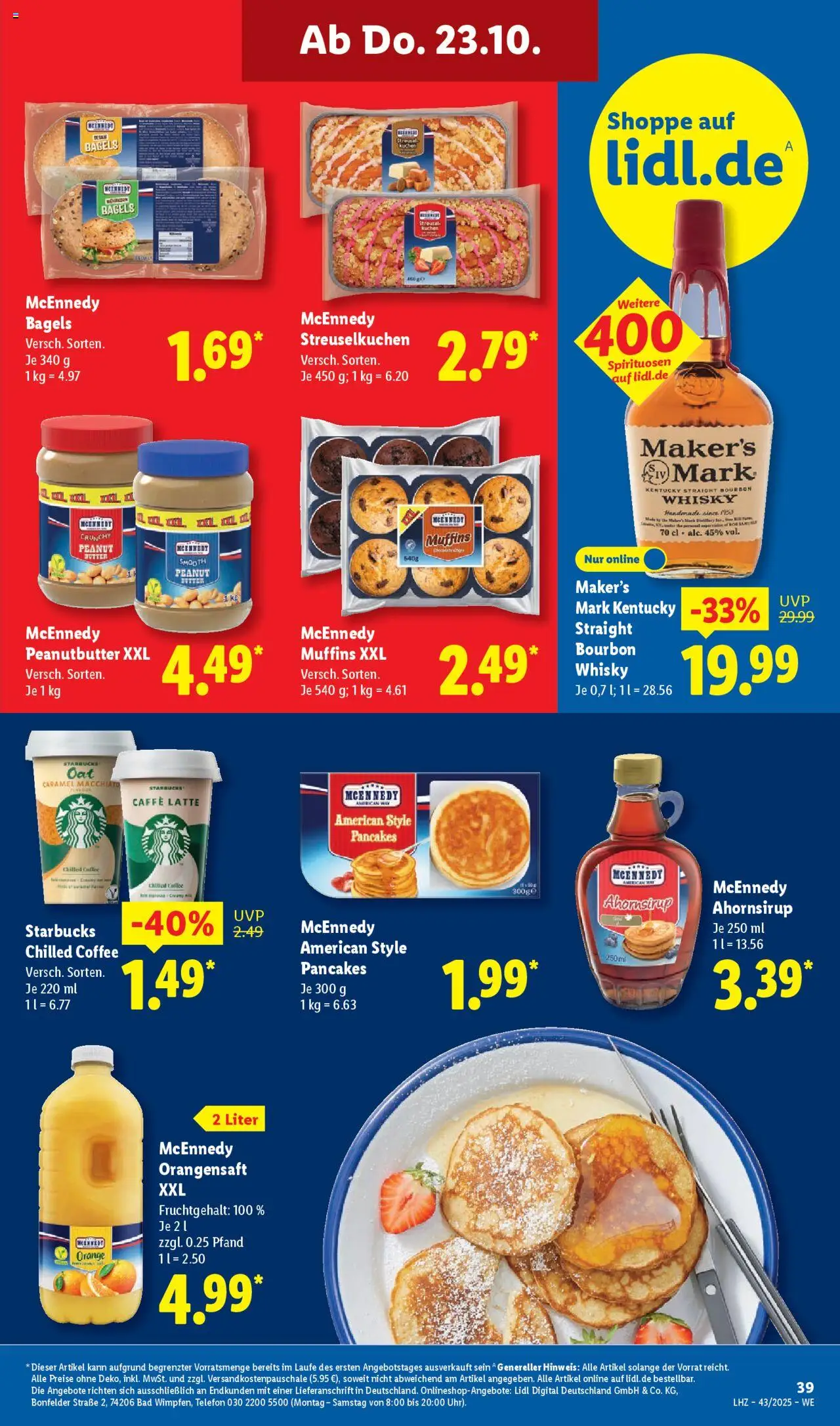 Lidl Prospekt Gladenbach – gültig ab 20.10.2025 | Seite: 57 | Produkte: Butter, Starbucks, Kuchen, Telefon