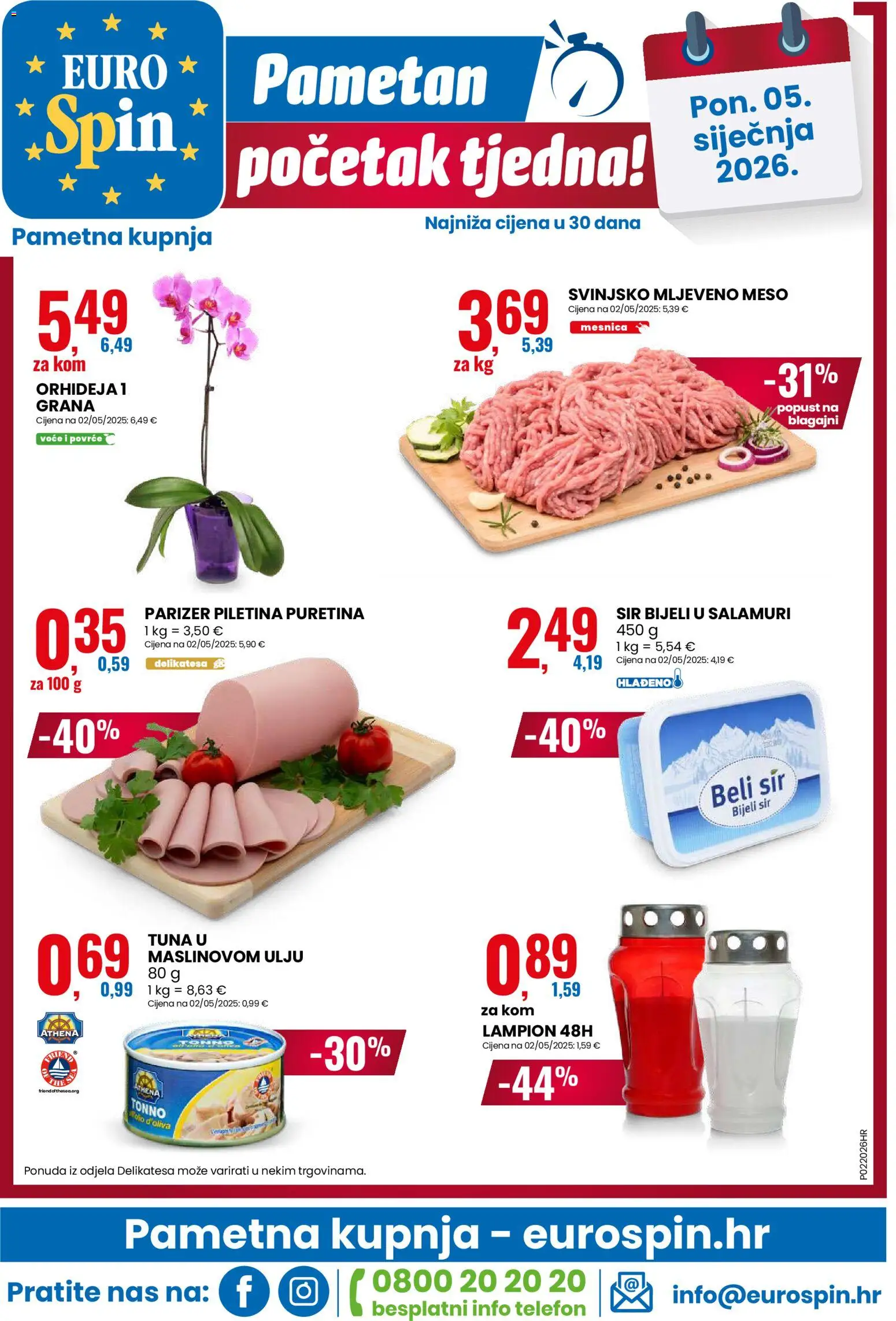 Eurospin katalog | vrijedi od 29.12.2025 | Stranica: 24 | Proizvodi: Orhideja, Sir, Piletina, Mljeveno meso