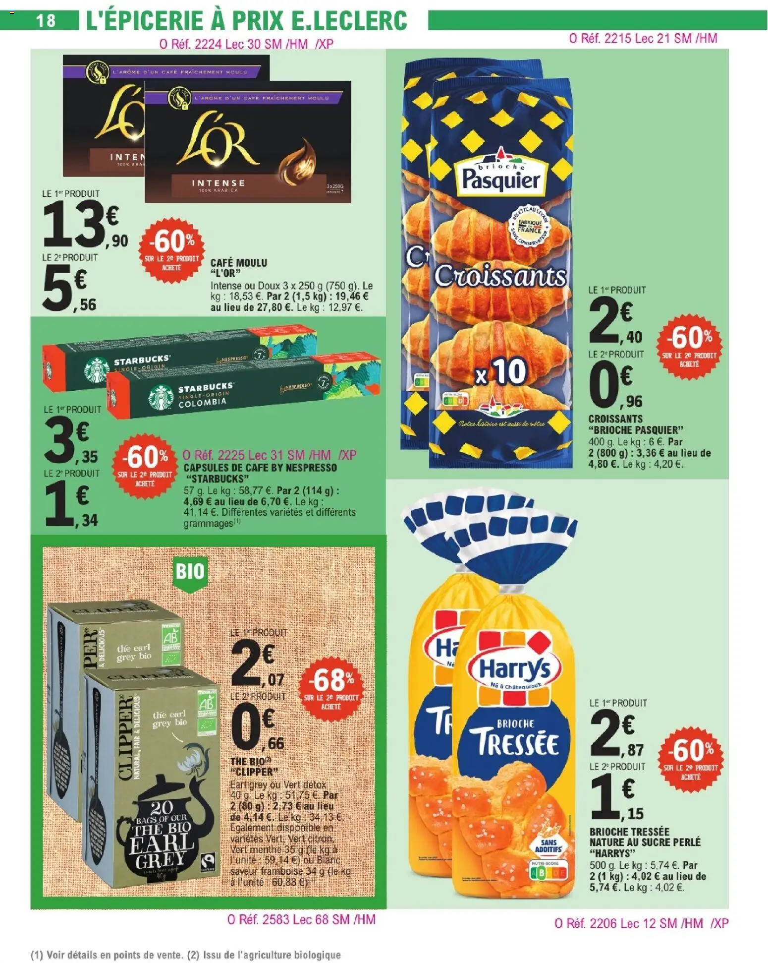 {H1} | Page: 18 | Produits: Framboise, Menthe, Café moulu, Café