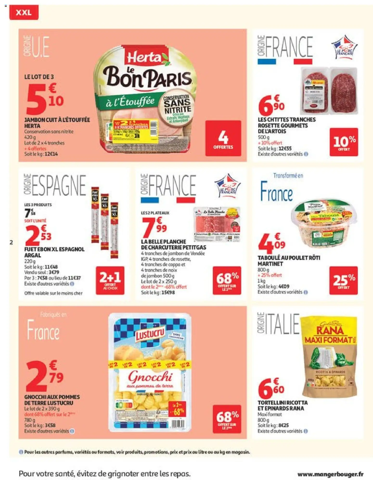 {H1} | Page: 2 | Produits: Jambon, Pommes, Noix, Pommes de terre