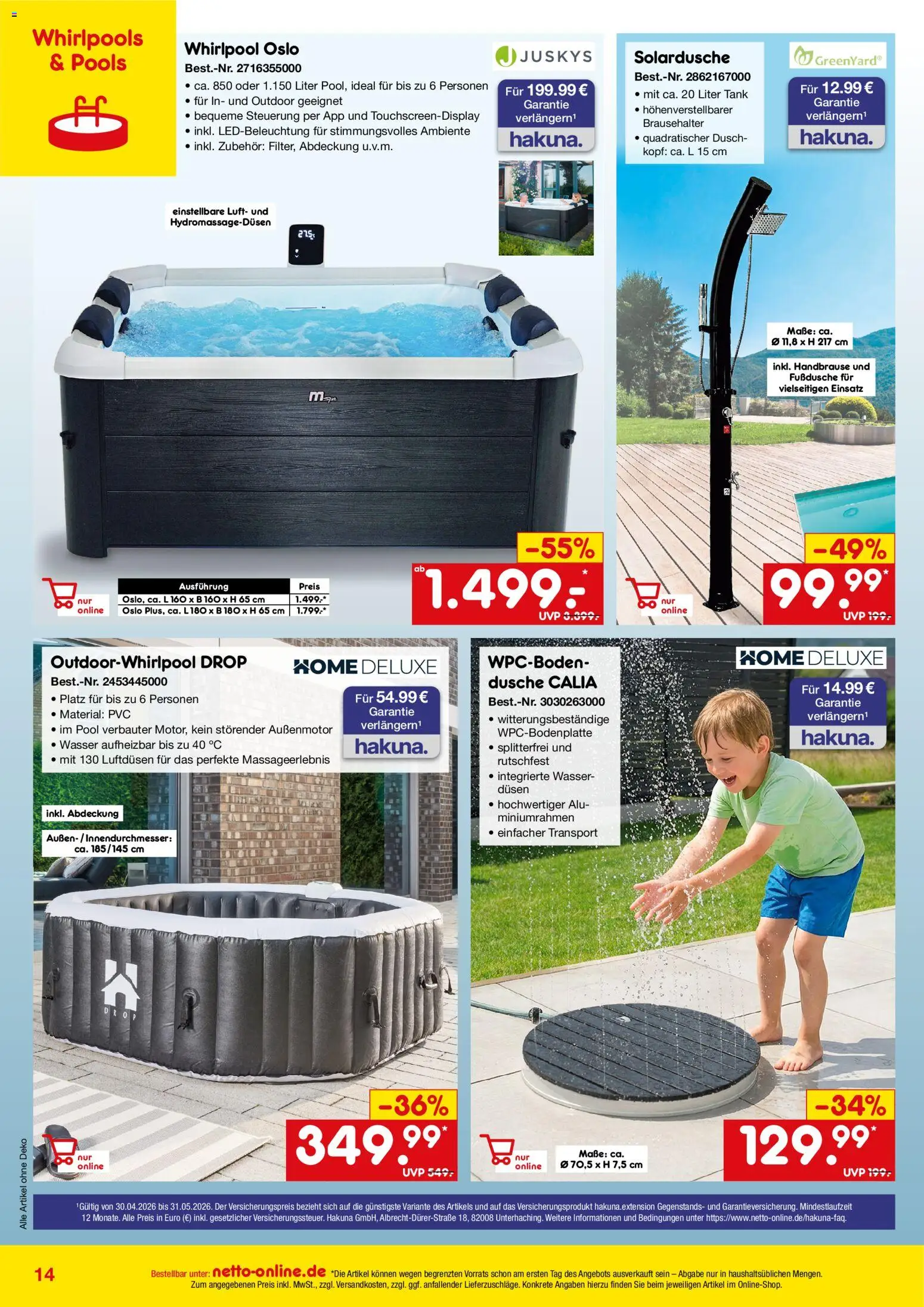 Netto Marken-Discount Online-Angebote Mai – gültig ab 01.05.2026 | Seite: 14 | Produkte: Dusche, Wasser