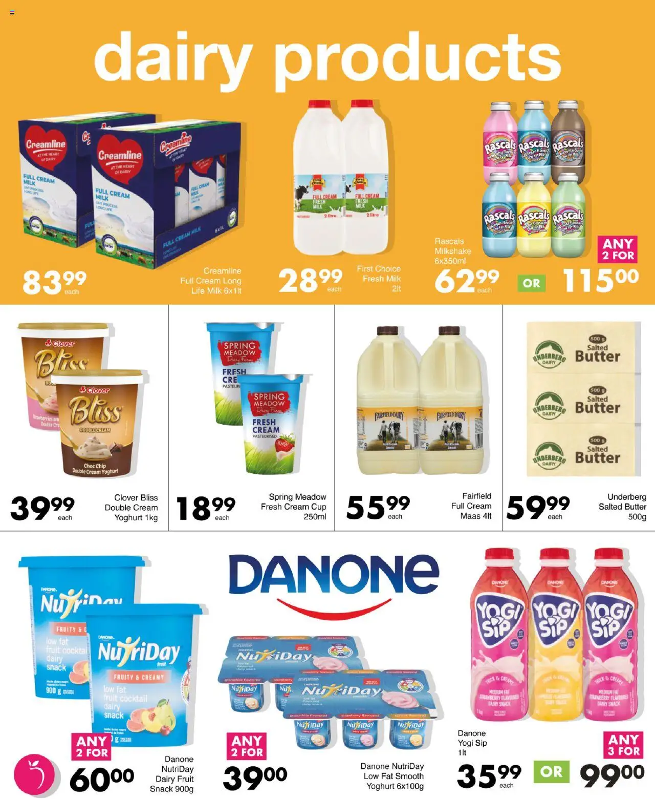 Save Specials │ valid from 14.08.2025 | Page: 3 | Products: Yoghurt, Milk, Butter, Fruit