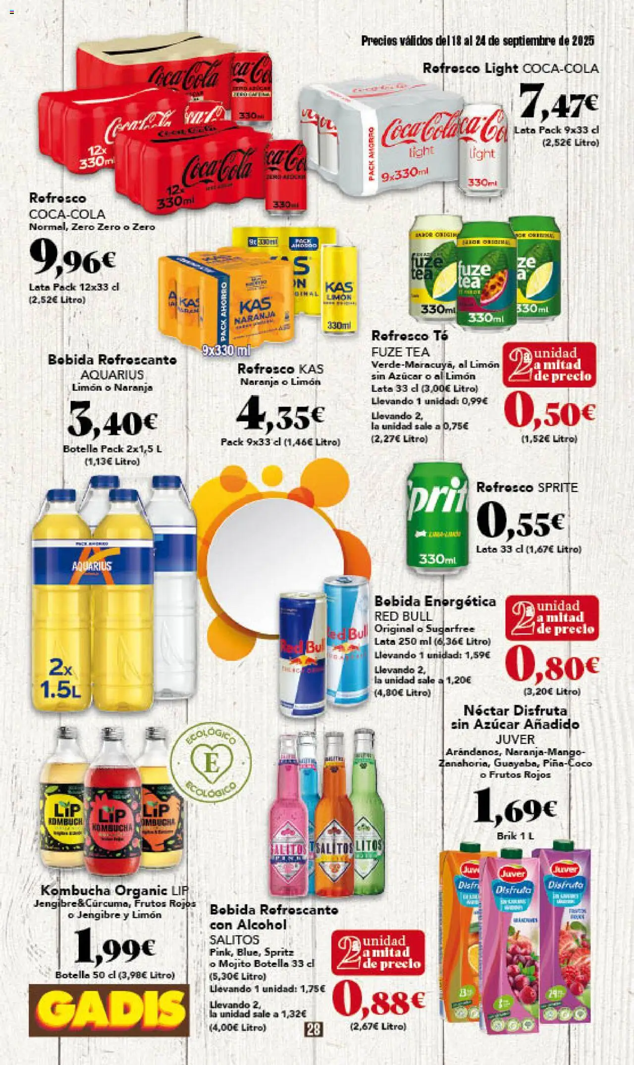 Gadis folleto │ válido desde el 18.09.2025 | Página: 28 | Productos: Té, Πρίζες, Néctar