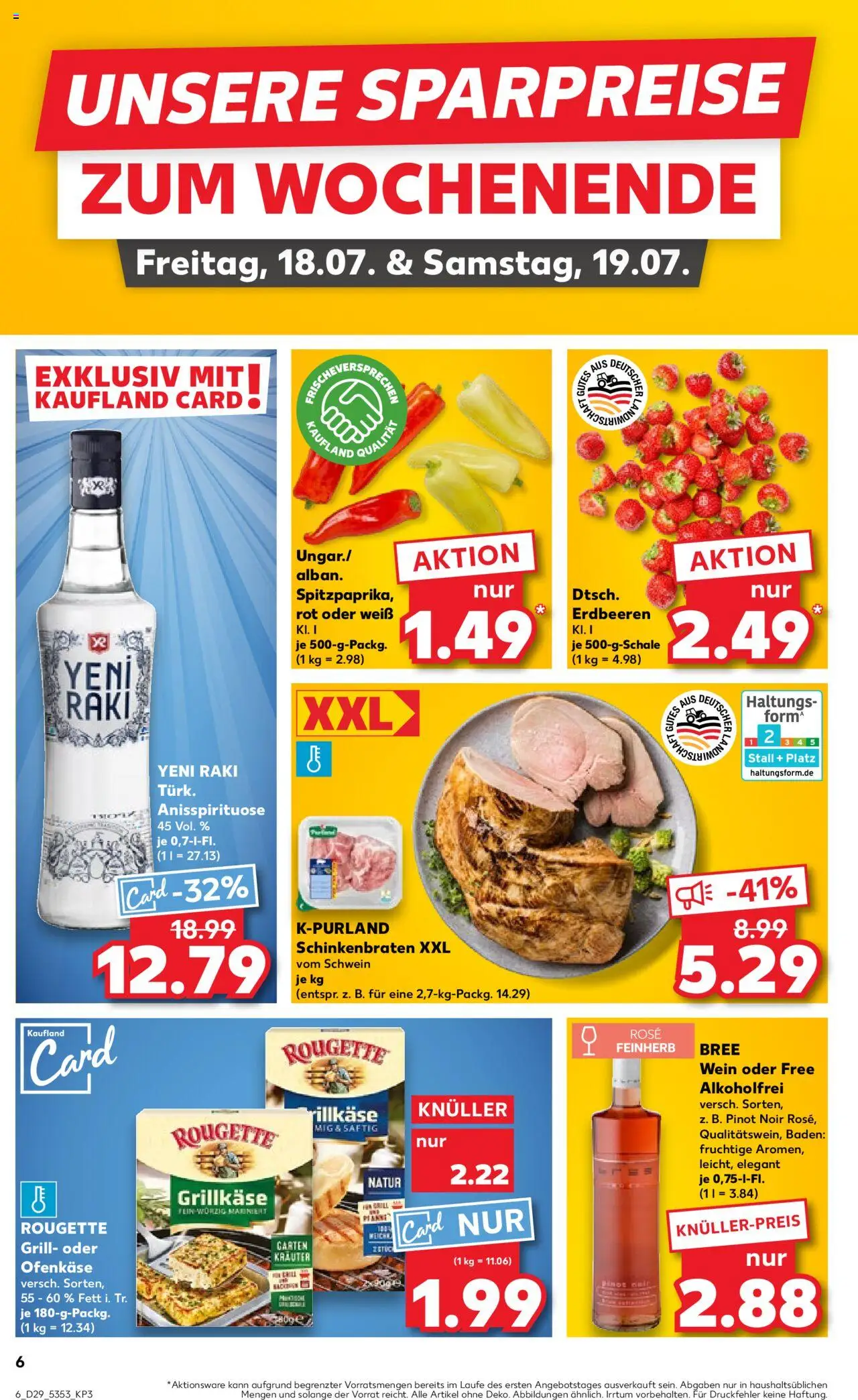 Kaufland prospekt Kiel	 - gültig ab dem 17.07.2025 | Seite: 6 | Produkte: Grill, Bree, Wein, Erdbeeren