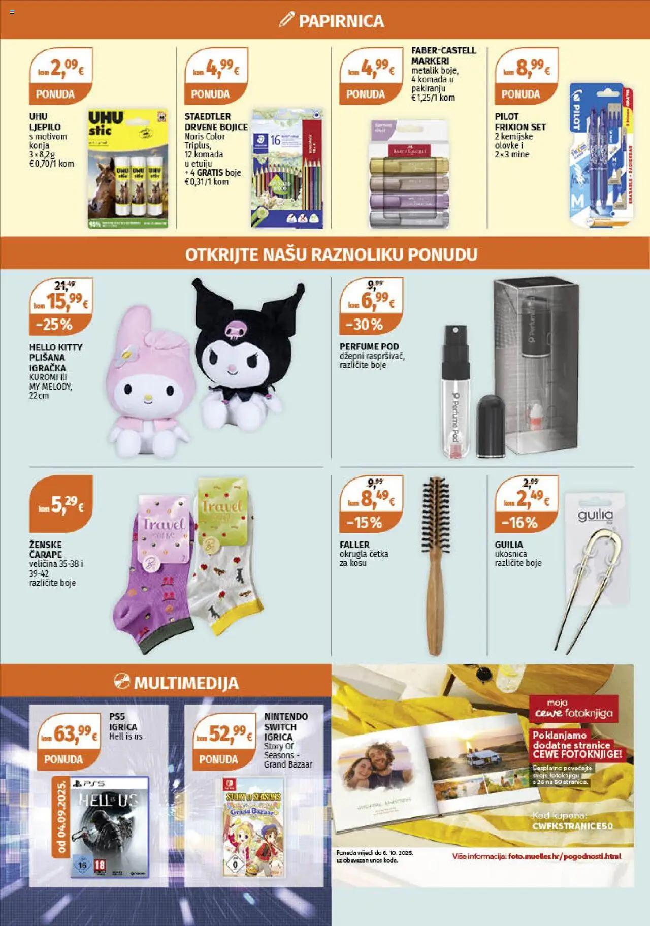 Müller katalog | vrijedi od 01.09.2025 | Stranica: 17 | Proizvodi: Hell, Čarape, Video, Četka za kosu