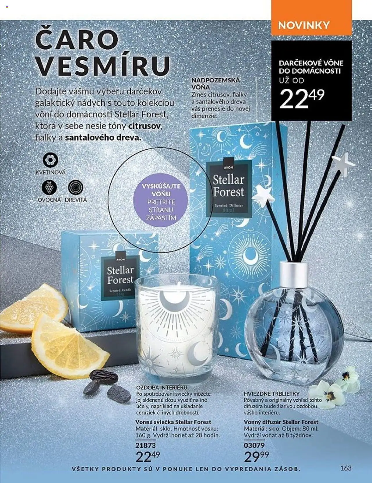 Nové Avon akcie – leták je platný od 01.10.2025 | Strana: 163 | Produkty: Difúzer, Caro, Sviečky