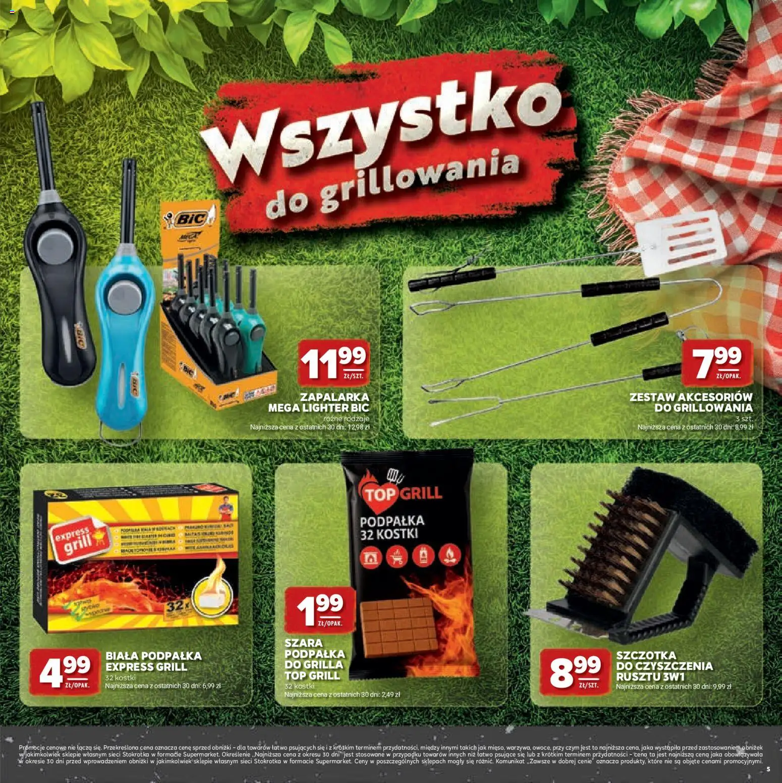 Stokrotka gazetka - Grill od 23.04.2026 | Strona: 5 | Produkty: Top, Stokrotka, Grill, Szczotka