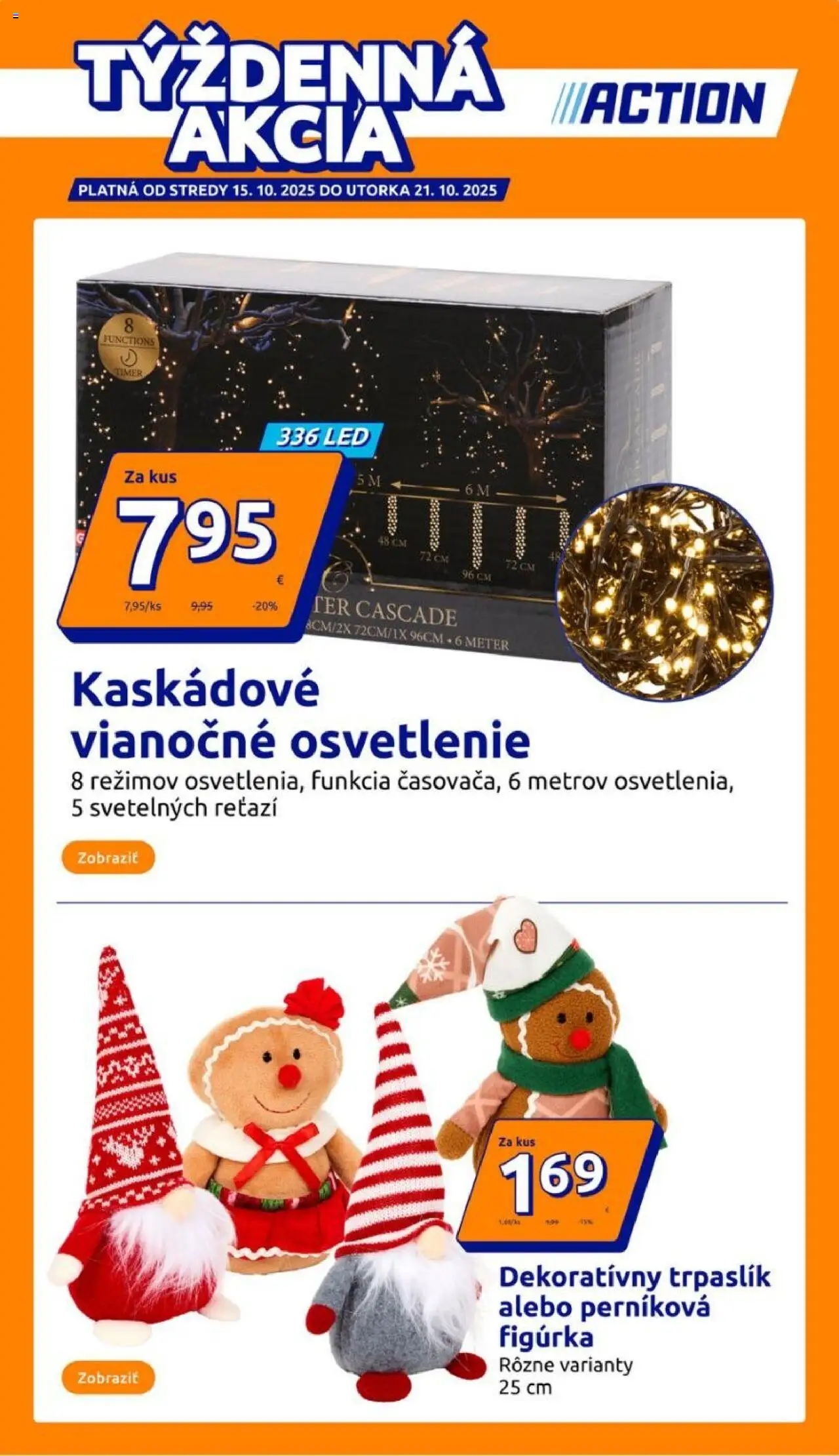 Nové Action akcie – leták je platný od 15.10.2025 | Strana: 1 | Produkty: Osvetlenie, Led