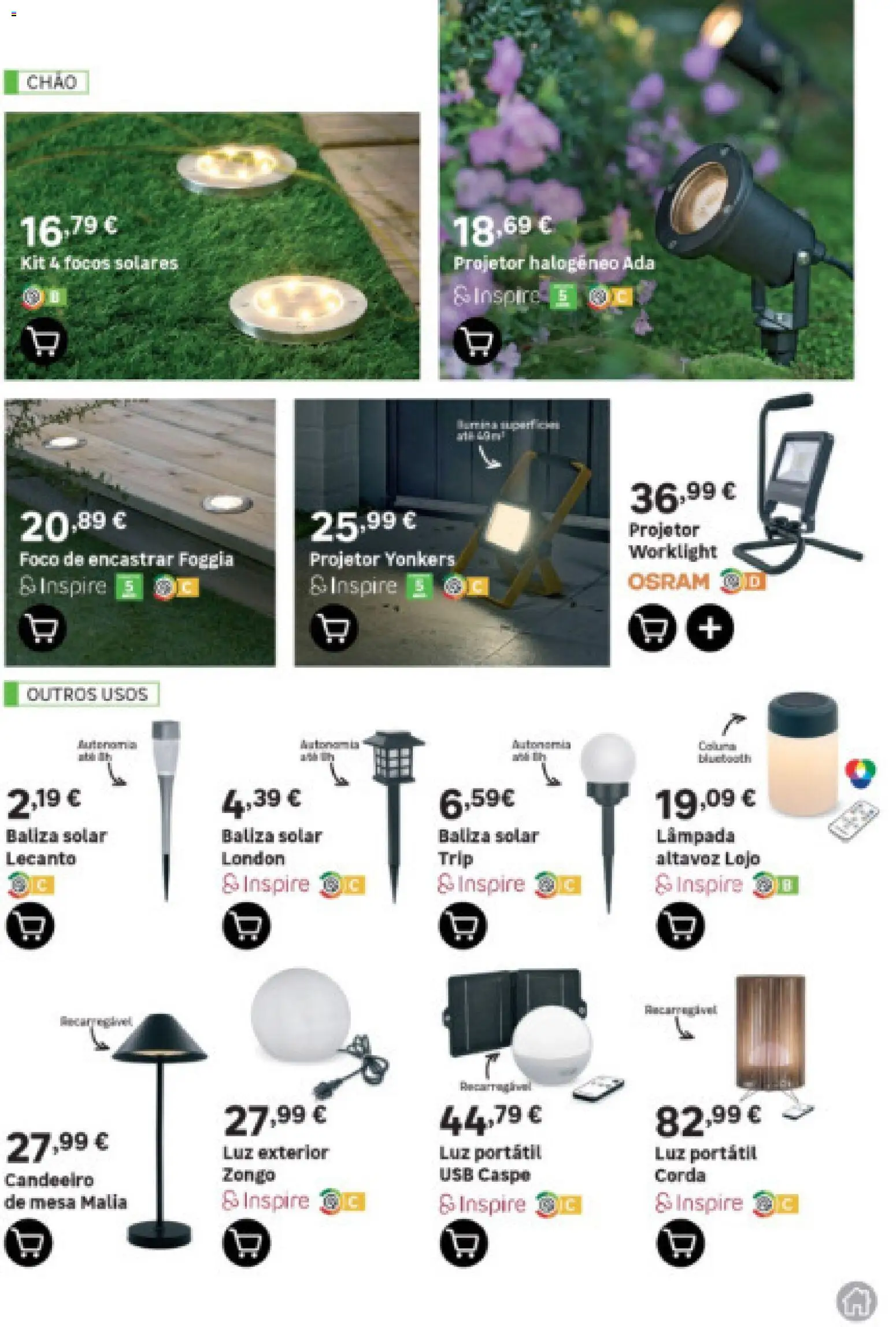 Leroy Merlin Arquipélago da Madeira Jardim │ válido de 12.03.2026 | Página: 59 | Produtos: Candeeiro, Corda, Mesa, Projetor